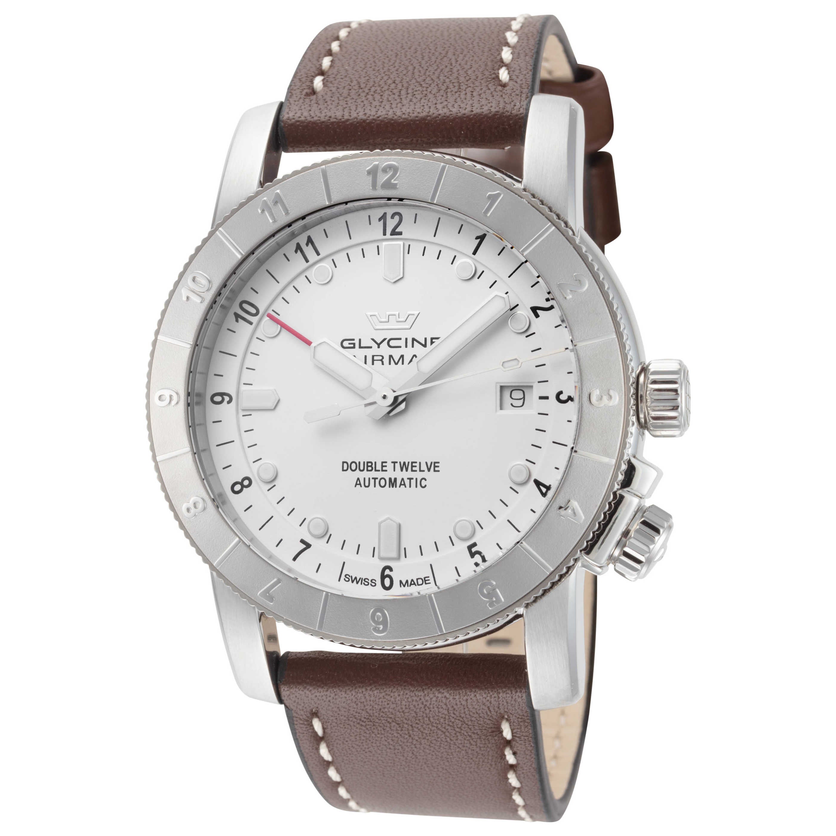 שעון Glycine דגם Ariman Double Twelve לגברים 42 מ״מ אוטומטי