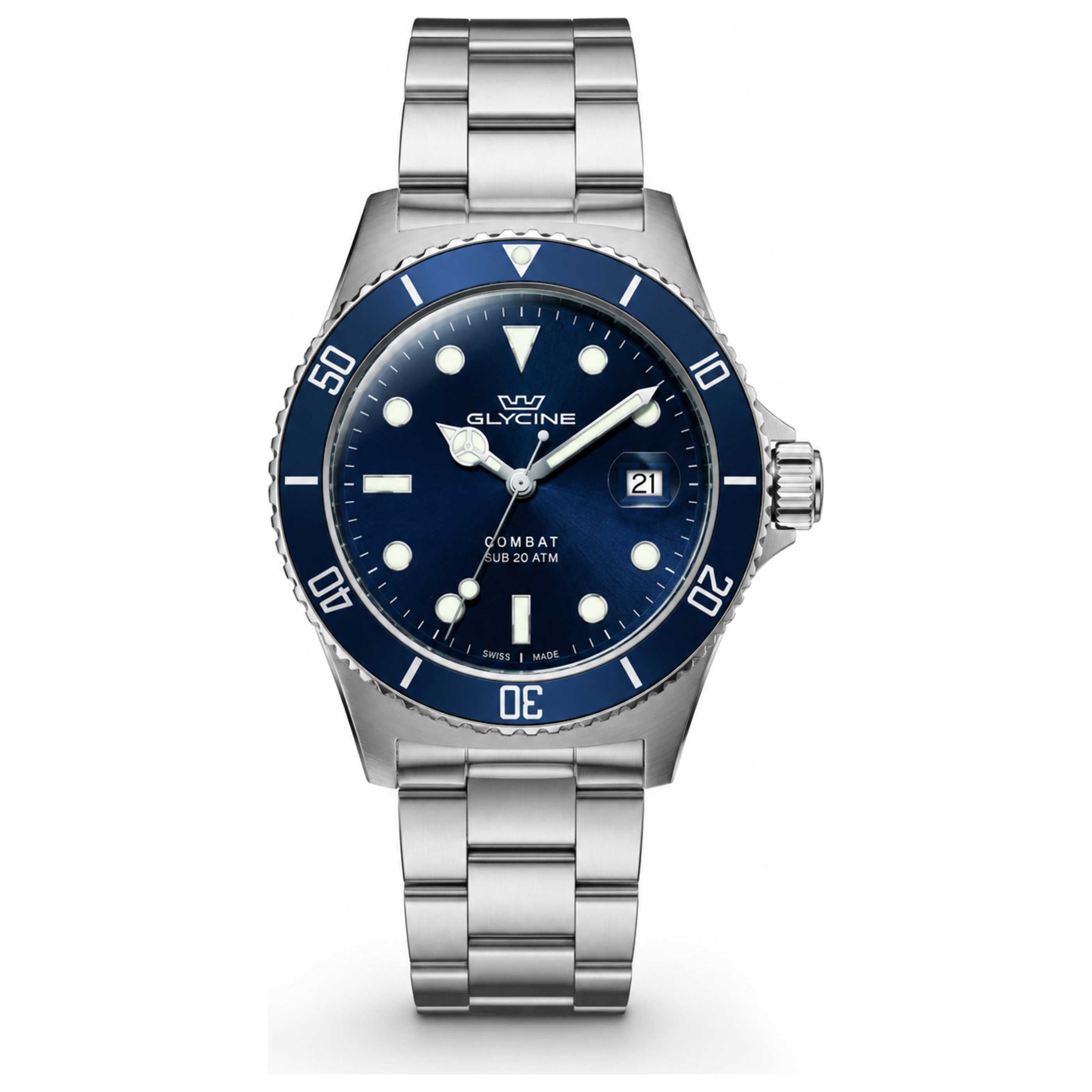 שעון לגבר Combat של Glycine, קוורץ, 40 מ״מ