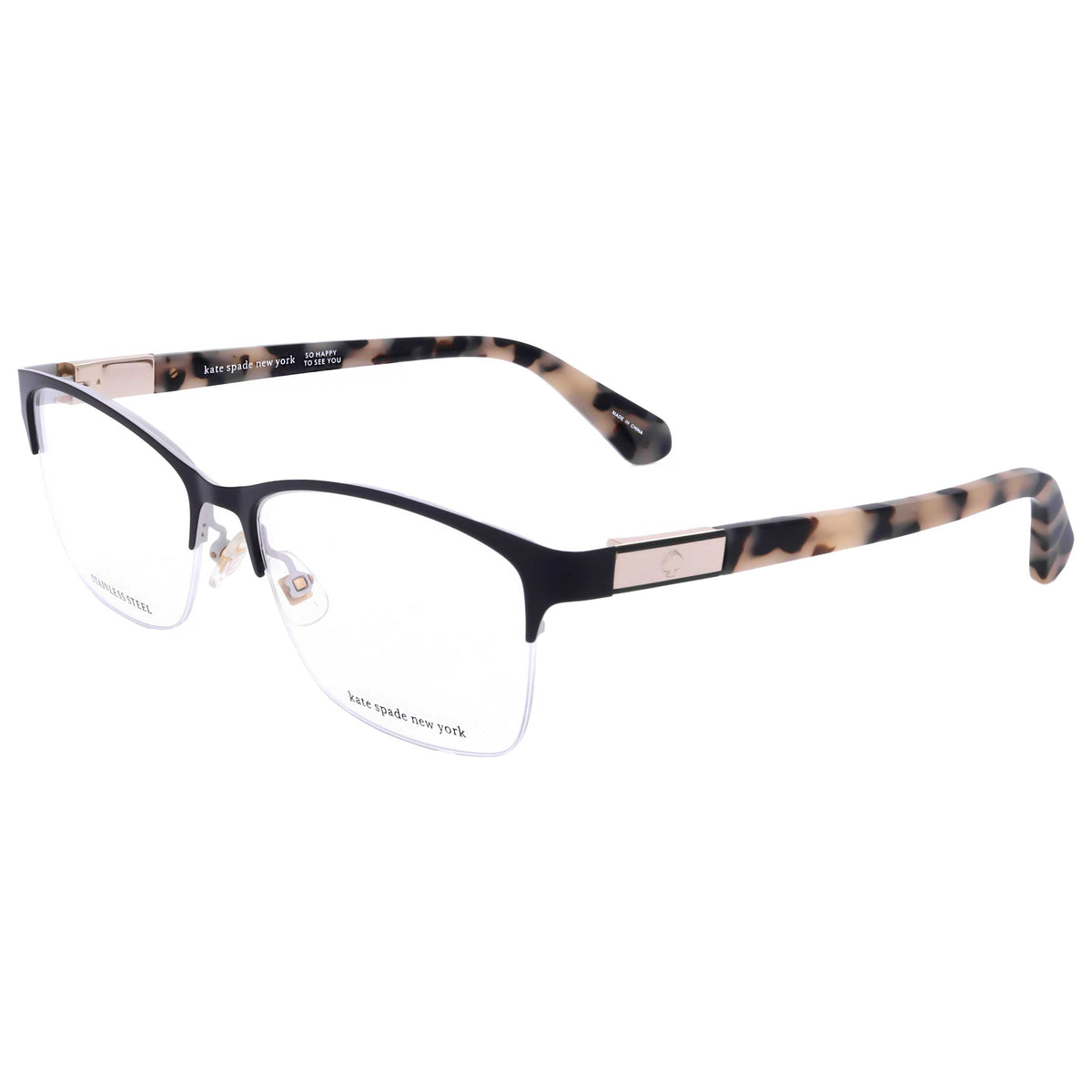 משקפי ראייה Kate Spade דגם Glorianne לנשים 55 מ״מ בצבע שחור הוואנה