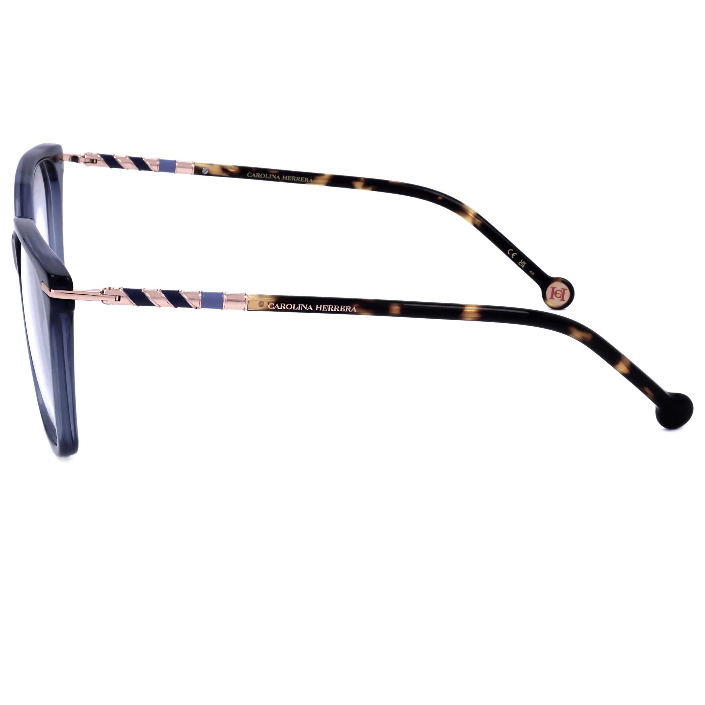משקפי ראייה Carolina Herrera דגם Her0094 לנשים 54 מ״מ בצבע הוואנה כחולה