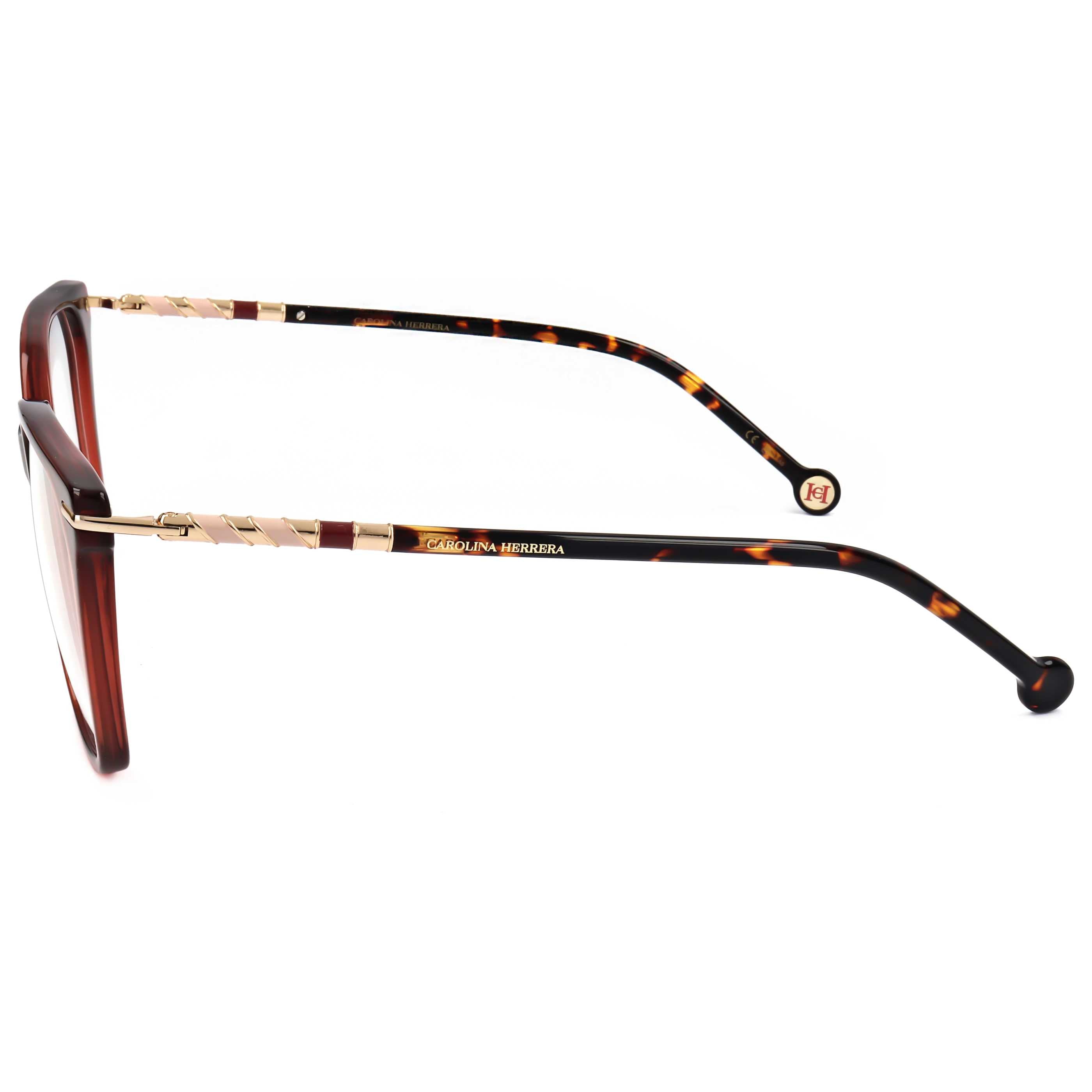 משקפי ראייה Carolina Herrera דגם Her0094 לנשים 54 מ״מ בצבע בורדו הוואנה