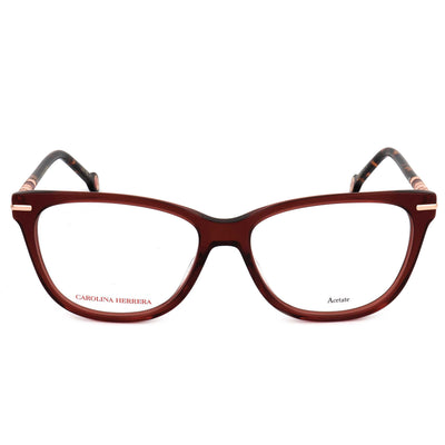 משקפי ראייה Carolina Herrera דגם Her0096 לנשים 54 מ״מ בצבע בורדו הוואנה