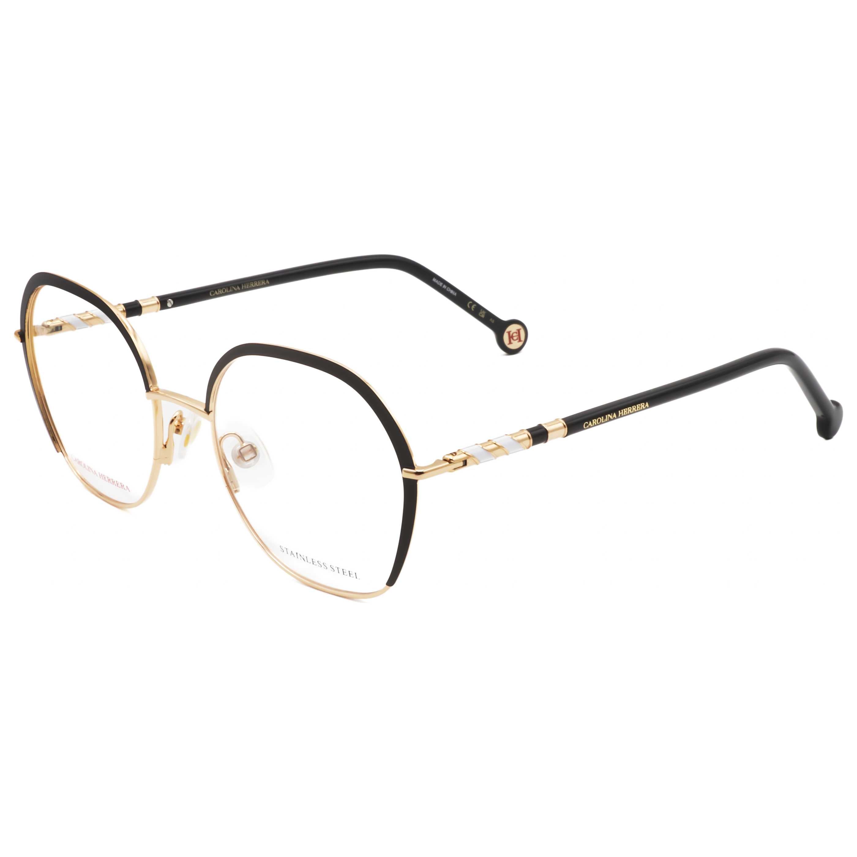 משקפי ראייה Carolina Herrera דגם Her0099 לנשים 52 מ״מ בצבע שחור זהב