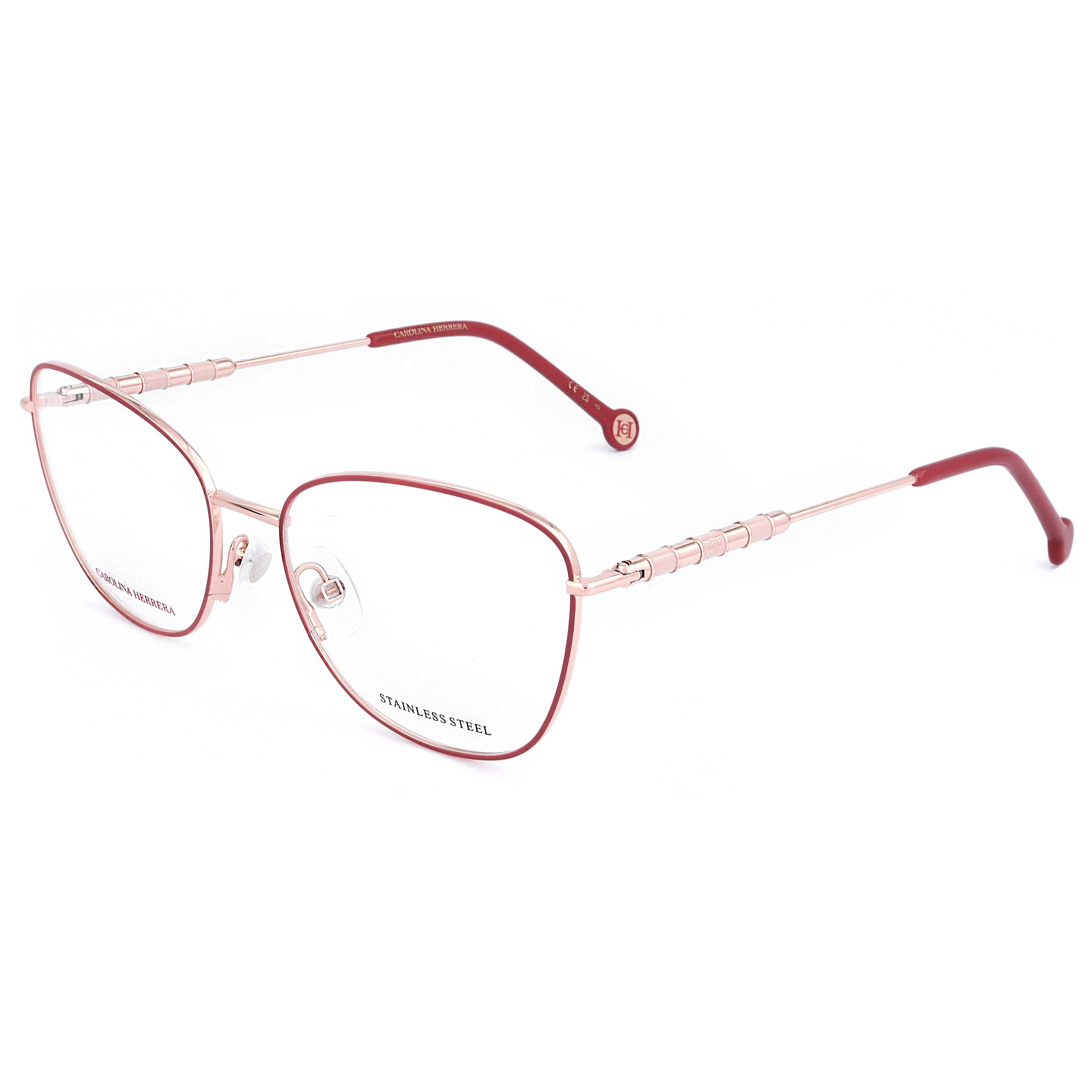 משקפי ראייה Carolina Herrera דגם Her0104 לנשים 55 מ״מ בצבע זהב אדום