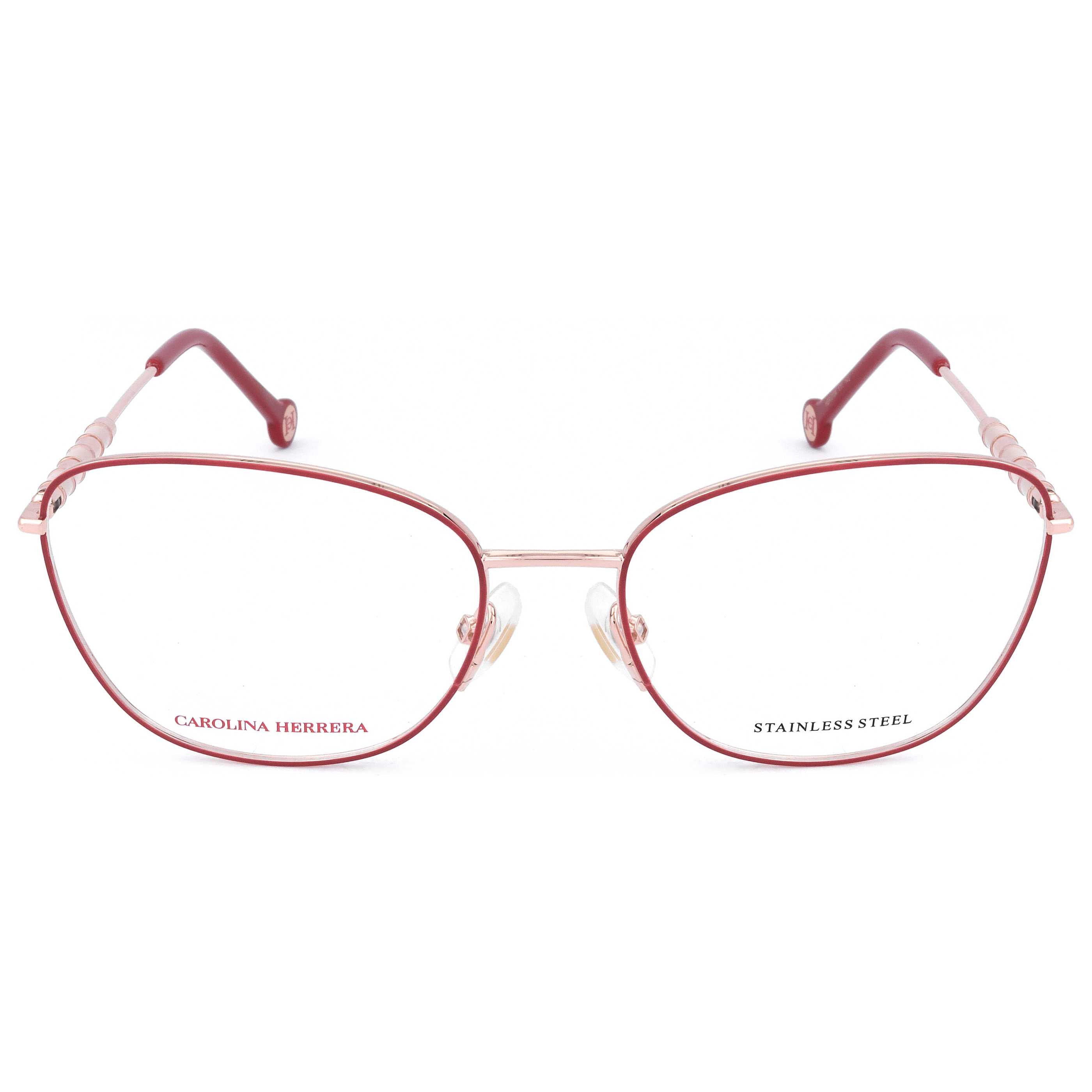 משקפי ראייה Carolina Herrera דגם Her0104 לנשים 55 מ״מ בצבע זהב אדום