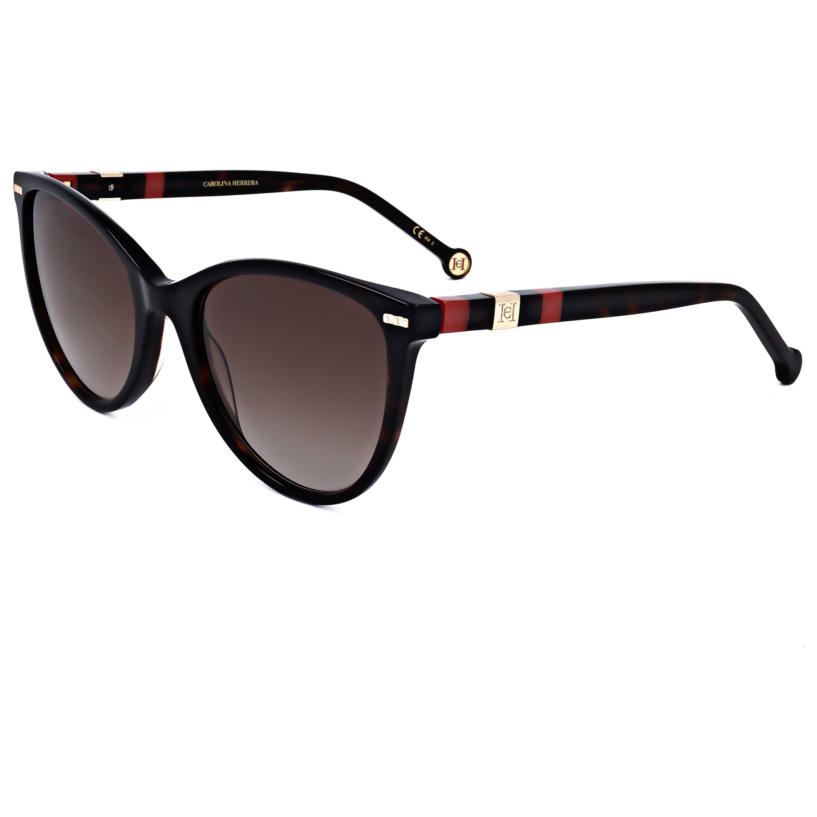 משקפי שמש Carolina Herrera דגם Her0107 לנשים 57 מ״מ בצבע הוואנה אדום