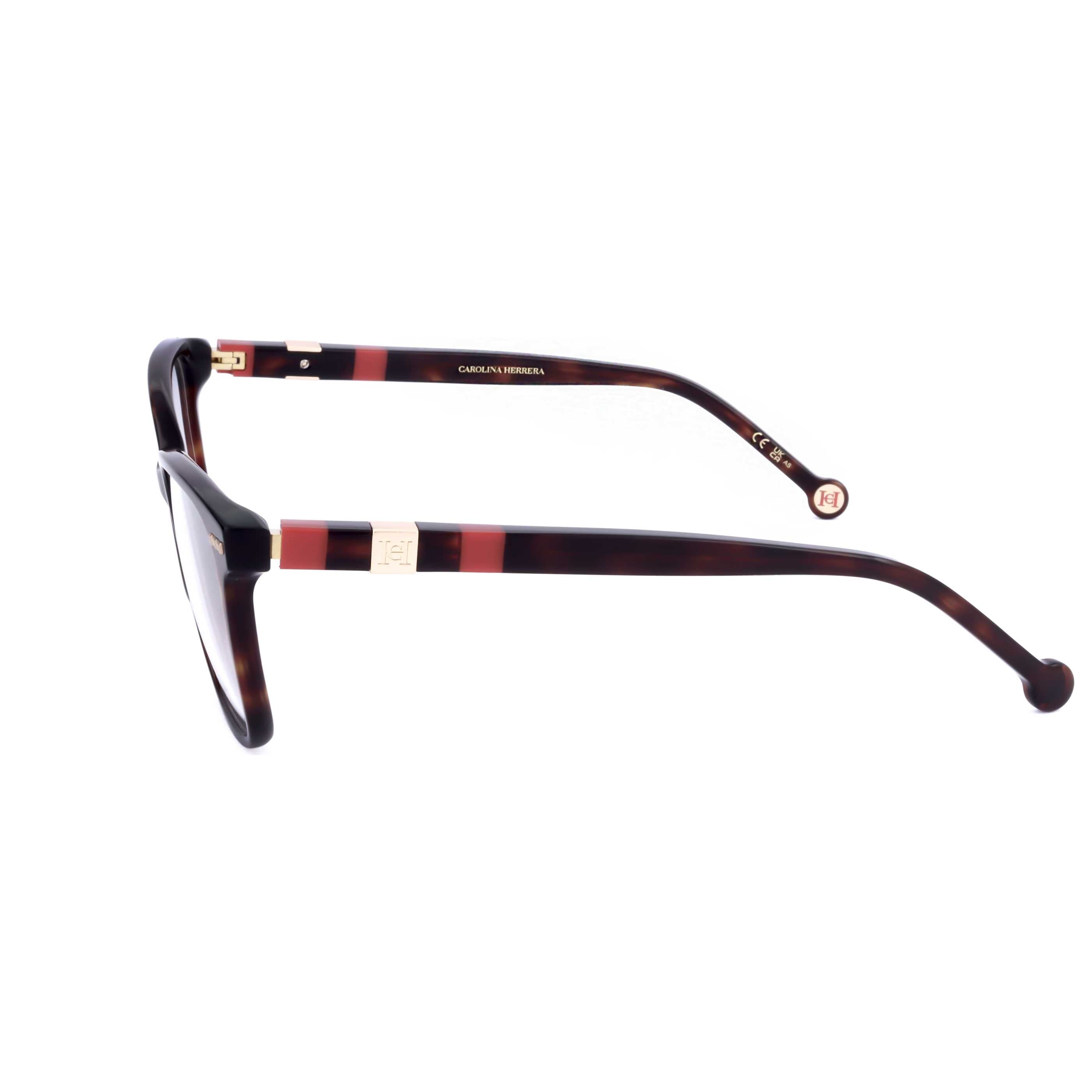 משקפי ראייה Carolina Herrera דגם Her0108 לנשים 54 מ״מ בצבע הוואנה אדום