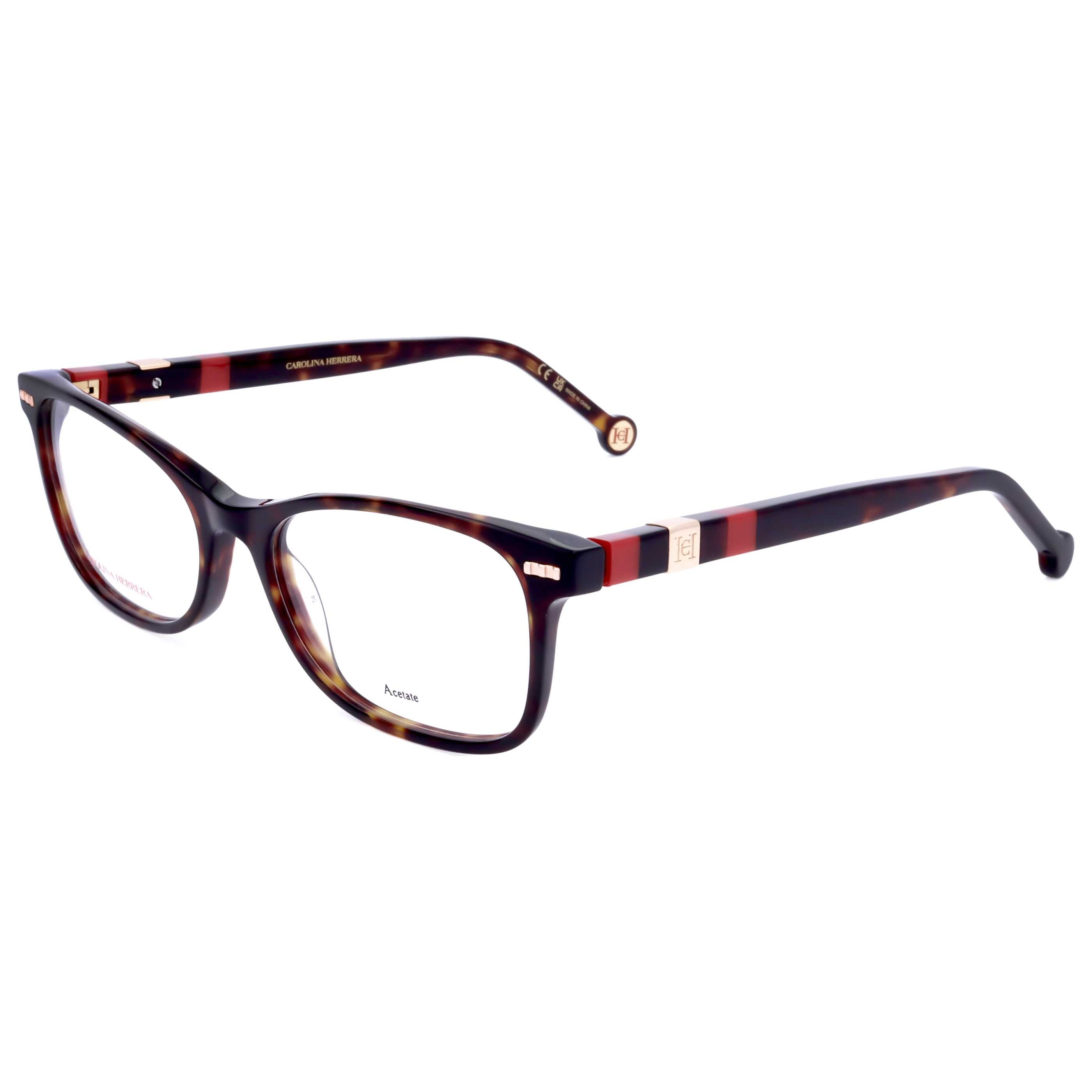 משקפי ראייה Carolina Herrera דגם Her0110 לנשים 54 מ״מ בצבע הוואנה אדום