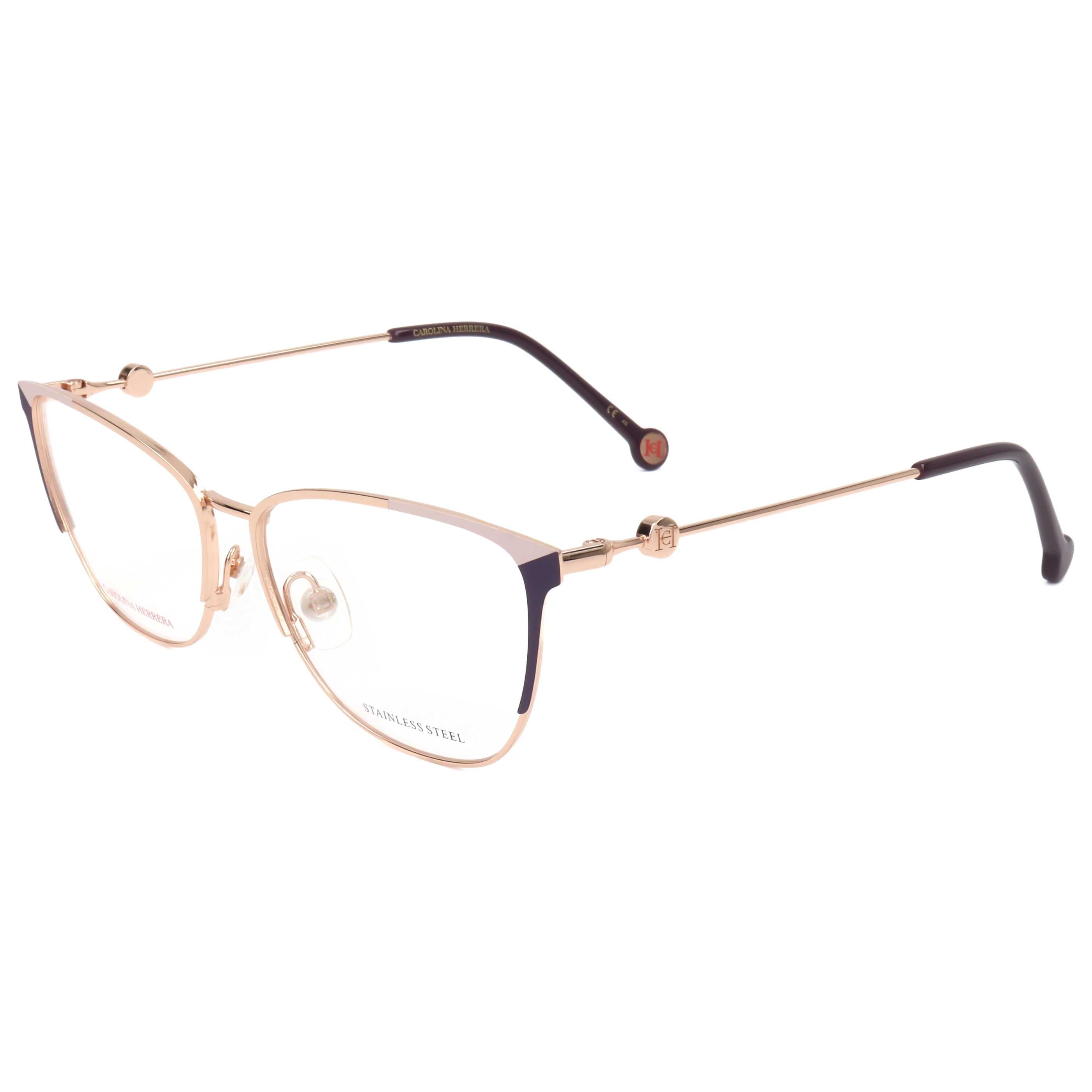 משקפי ראייה Carolina Herrera דגם Her0116 לנשים 57 מ״מ בצבע זהב Violet