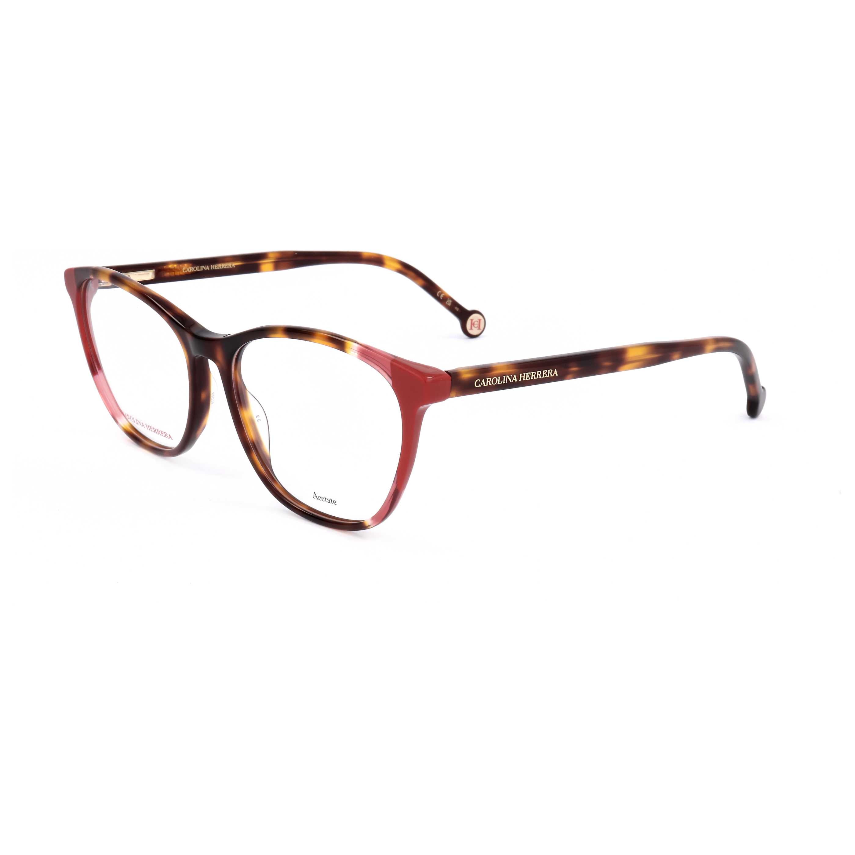 משקפי ראייה Carolina Herrera דגם Her0123 לנשים 54 מ״מ בצבע הוואנה אדום