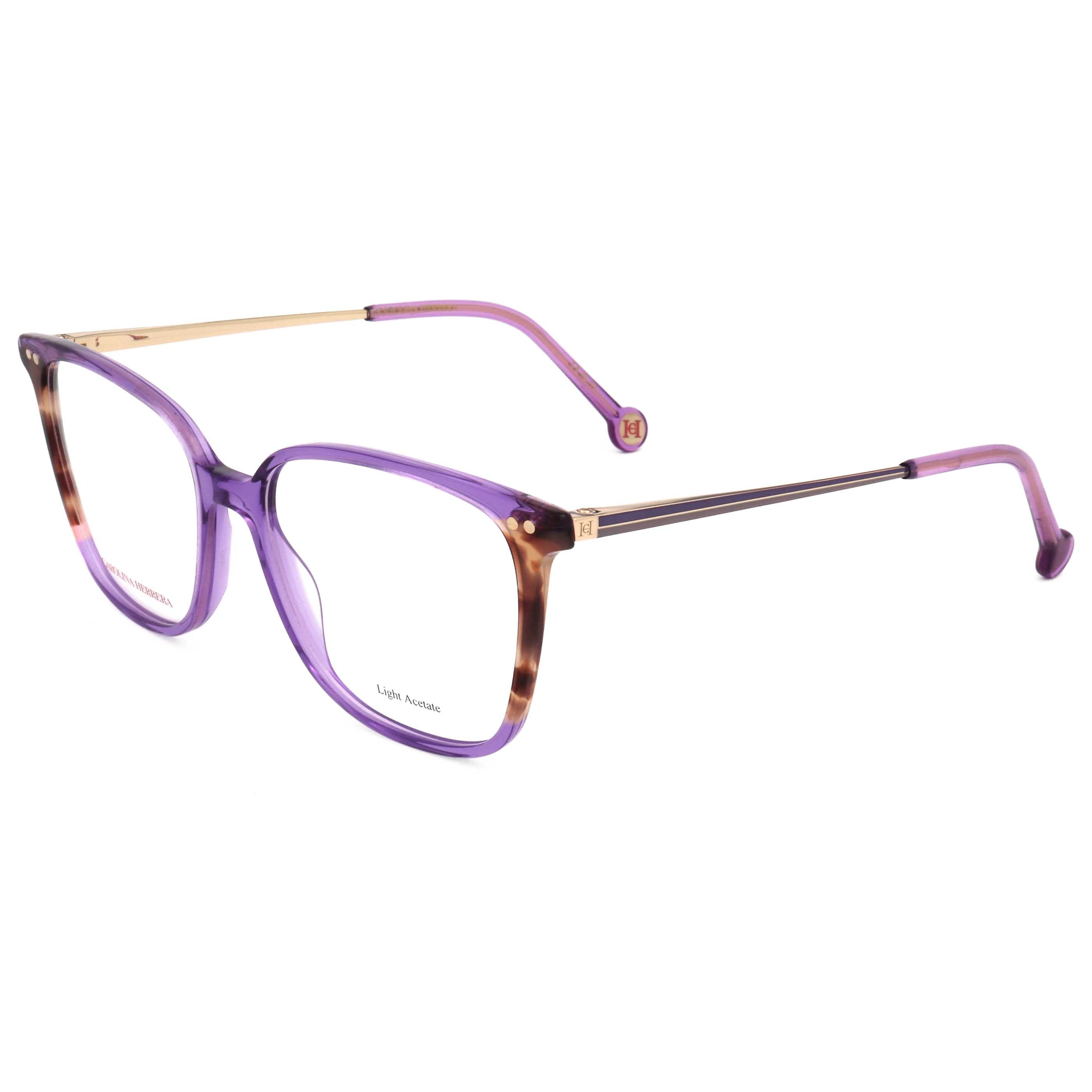 משקפי ראייה Carolina Herrera דגם Her0165 לנשים 53 מ״מ בצבע Violet הוואנה