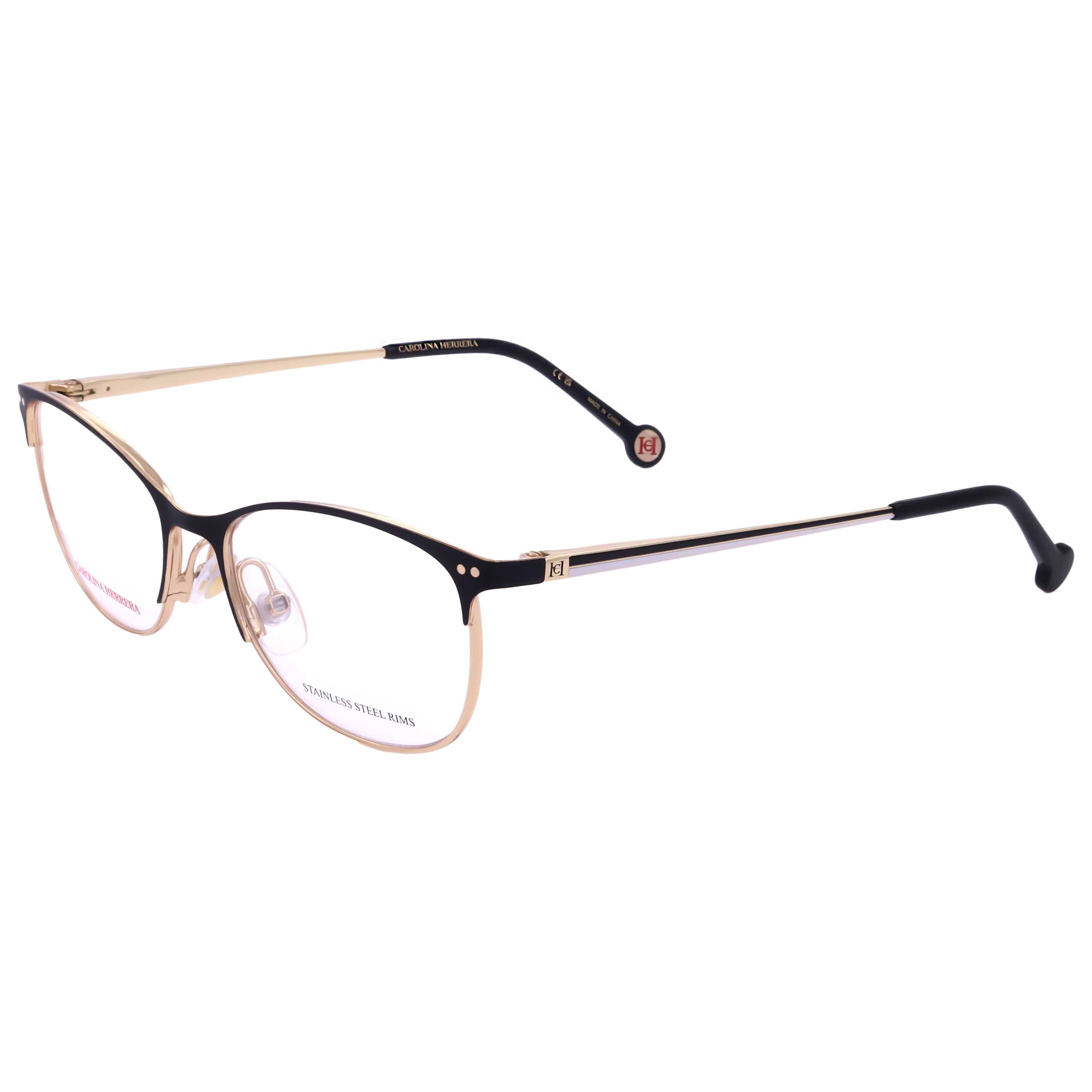 משקפי ראייה Carolina Herrera דגם Her0168 לנשים 51 מ״מ בצבע זהב שחור