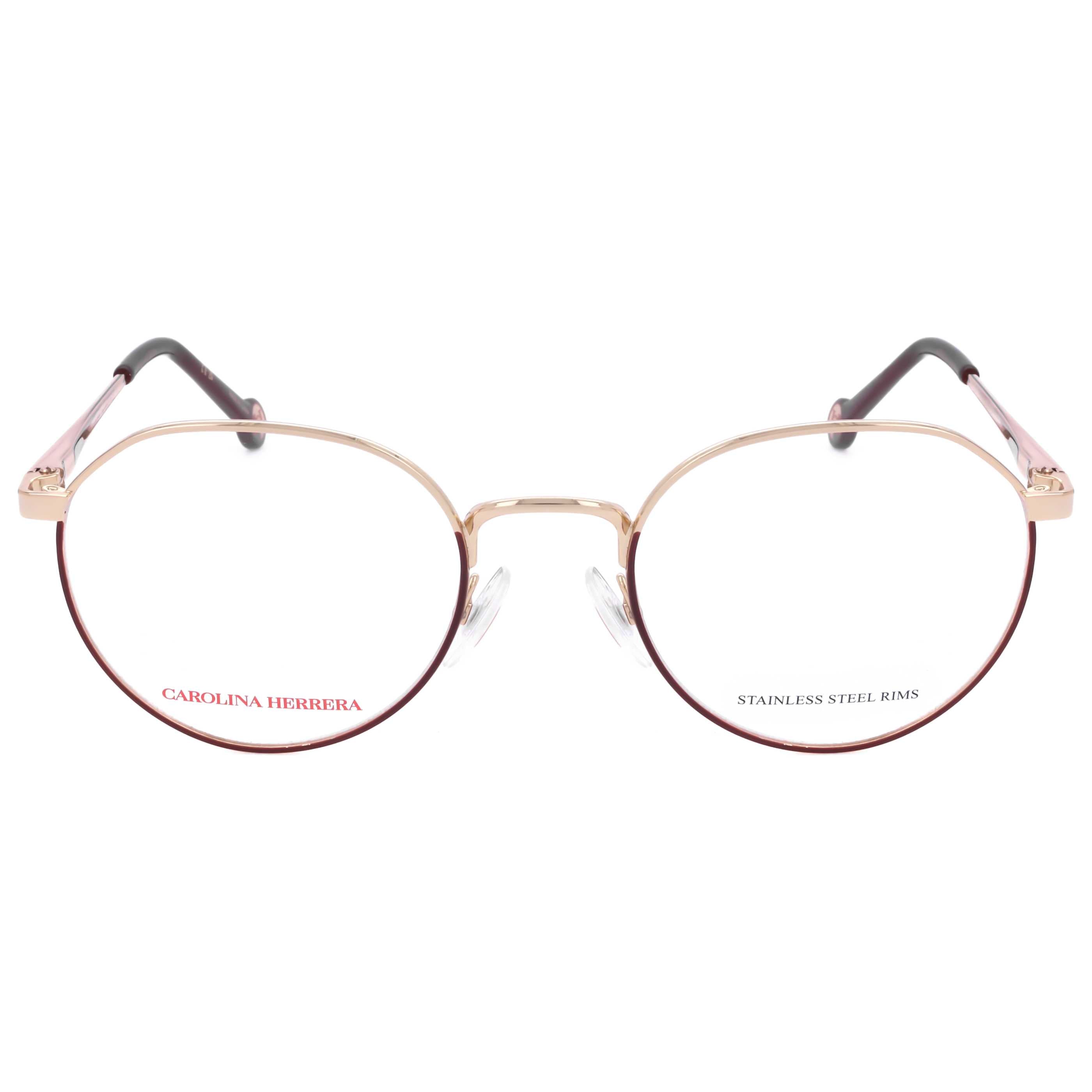 משקפי ראייה Carolina Herrera דגם Her0169 לנשים 50 מ״מ בצבע זהב בורדו