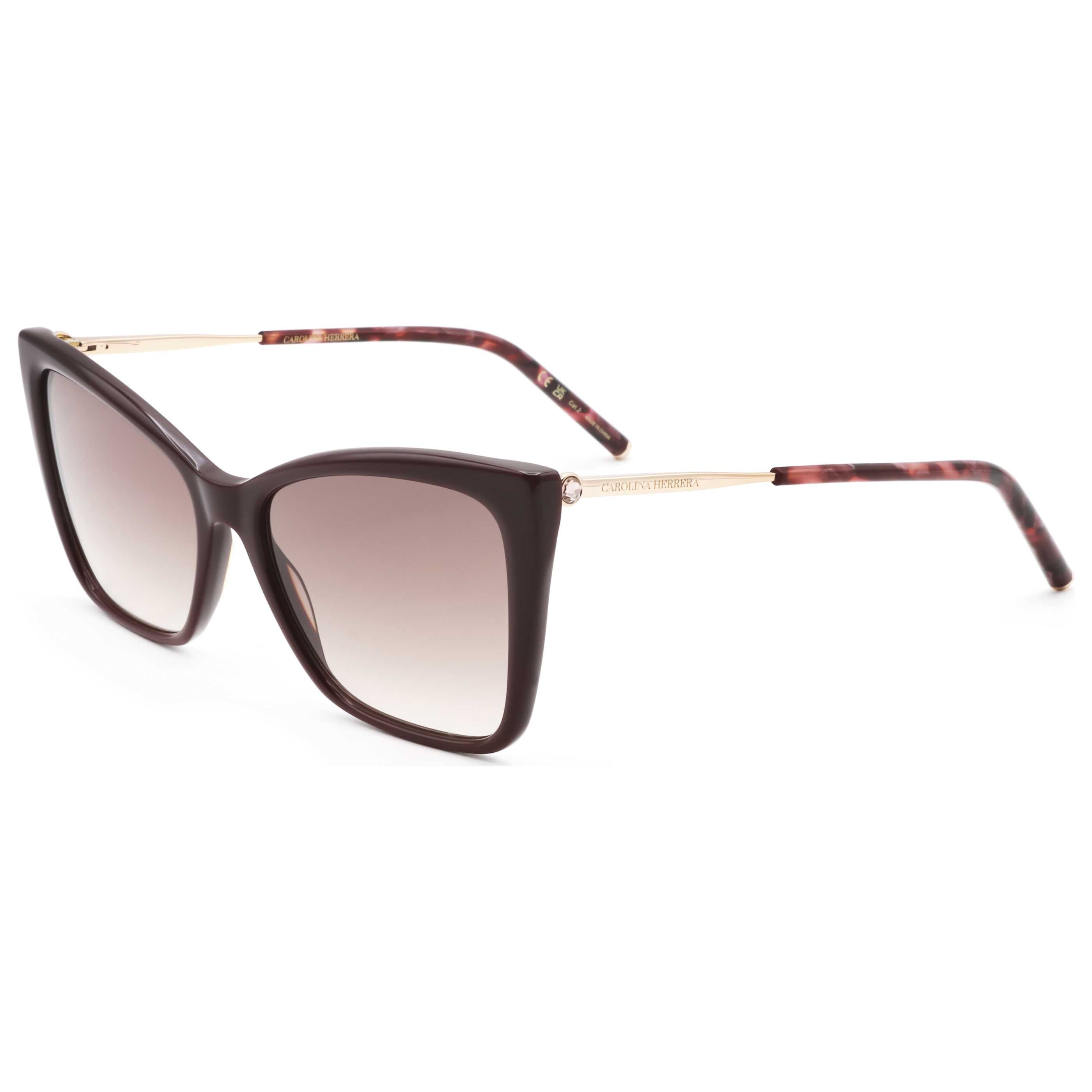 משקפי שמש Carolina Herrera דגם Her0180S לנשים 57 מ״מ בצבע בורדו זהב