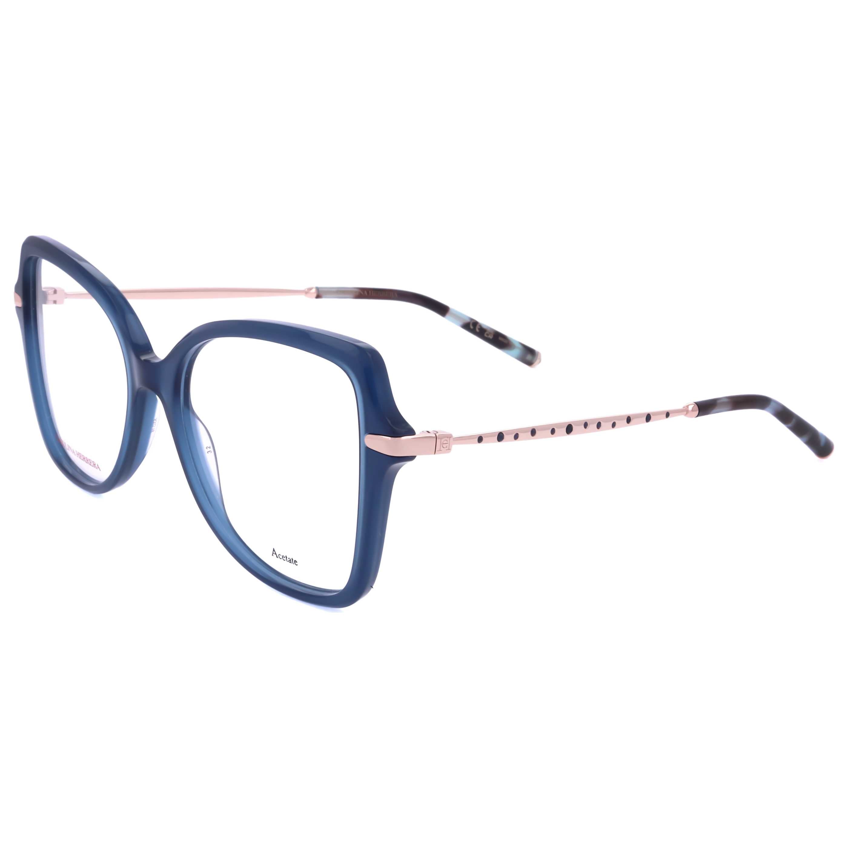 משקפי ראייה Carolina Herrera דגם Her0194 לנשים 53 מ״מ בצבע ירוק הוואנה זהב