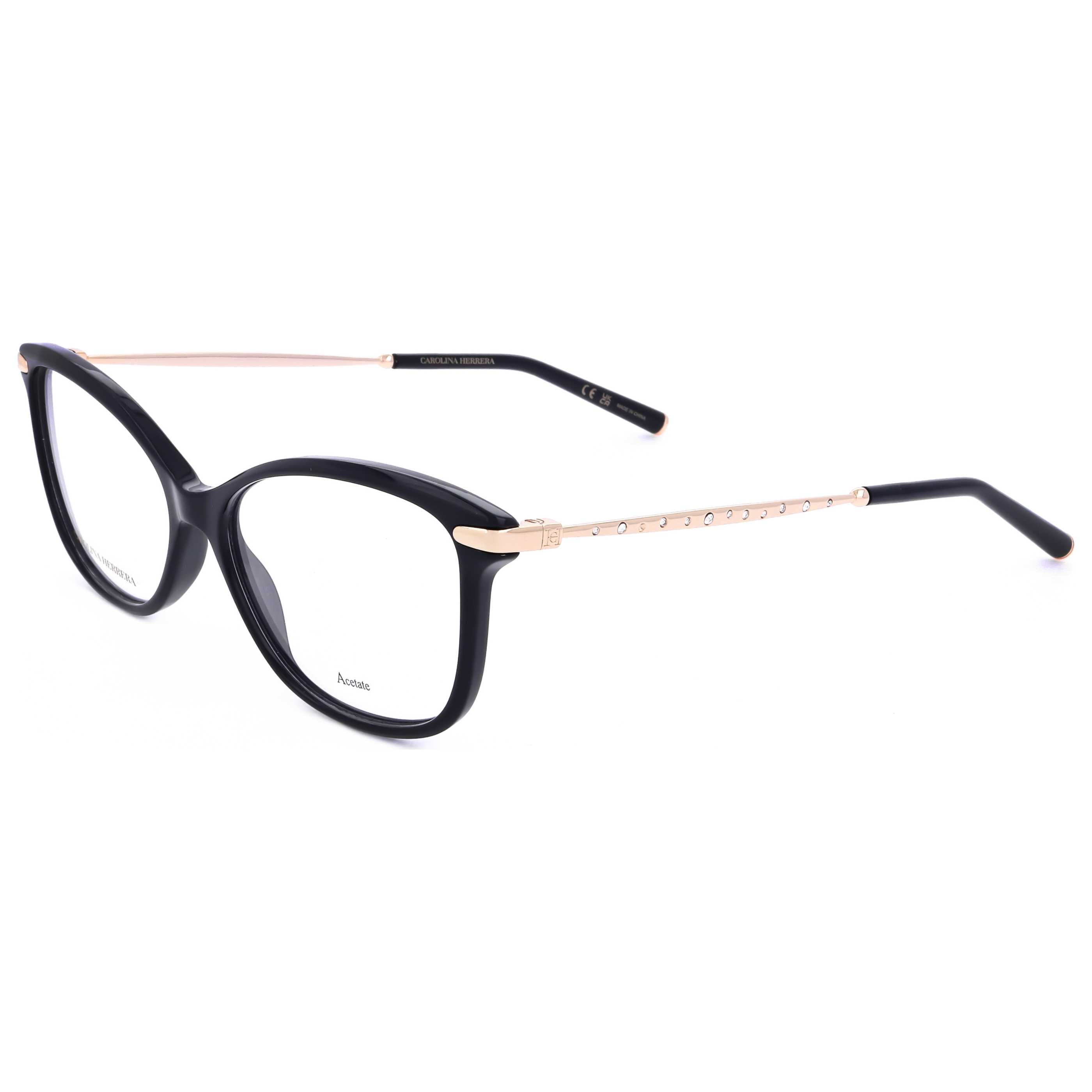 משקפי ראייה Carolina Herrera דגם Her0195 לנשים 54 מ״מ בצבע שחור זהב