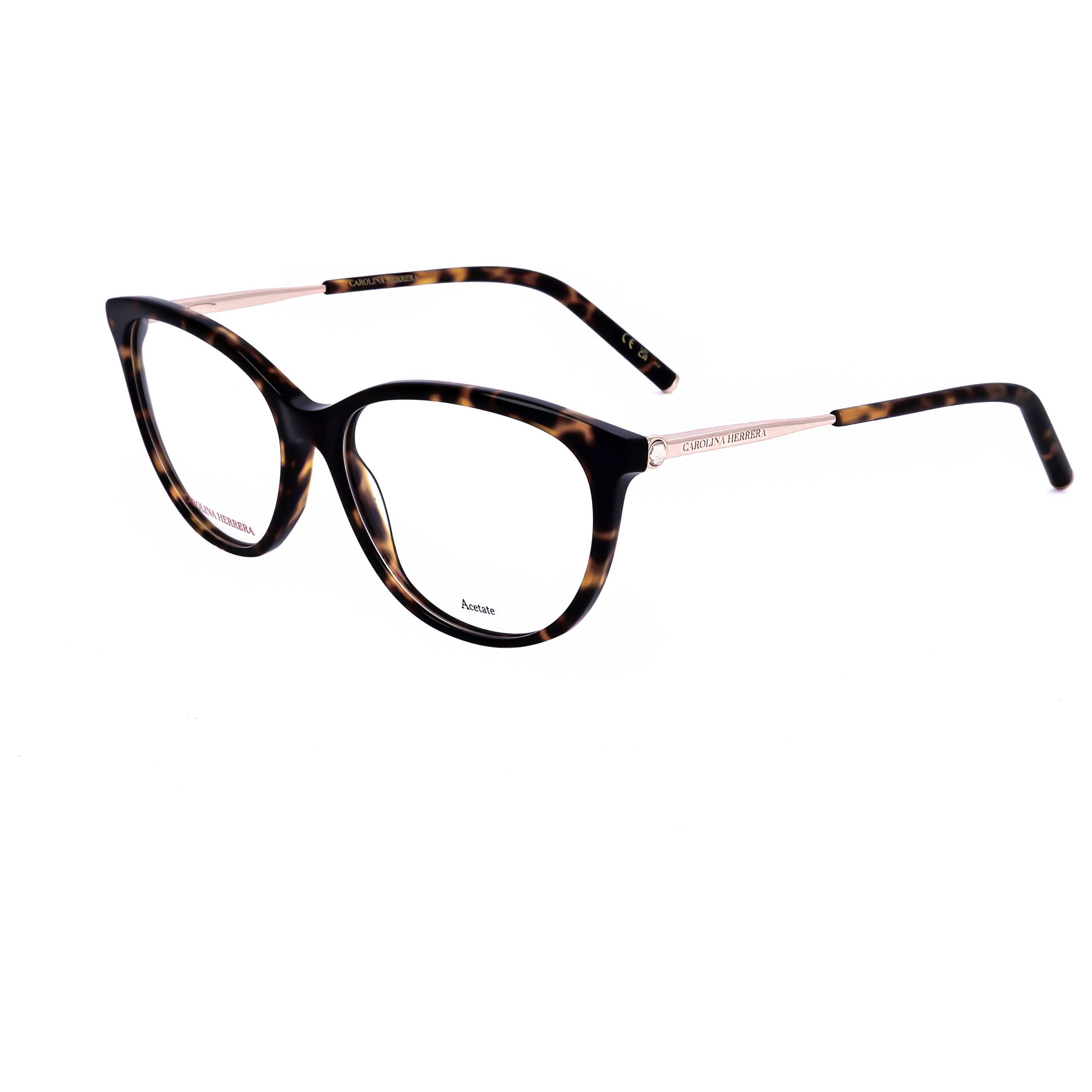 משקפי ראייה Carolina Herrera דגם Her0196 לנשים 55 מ״מ בצבע הוואנה זהב