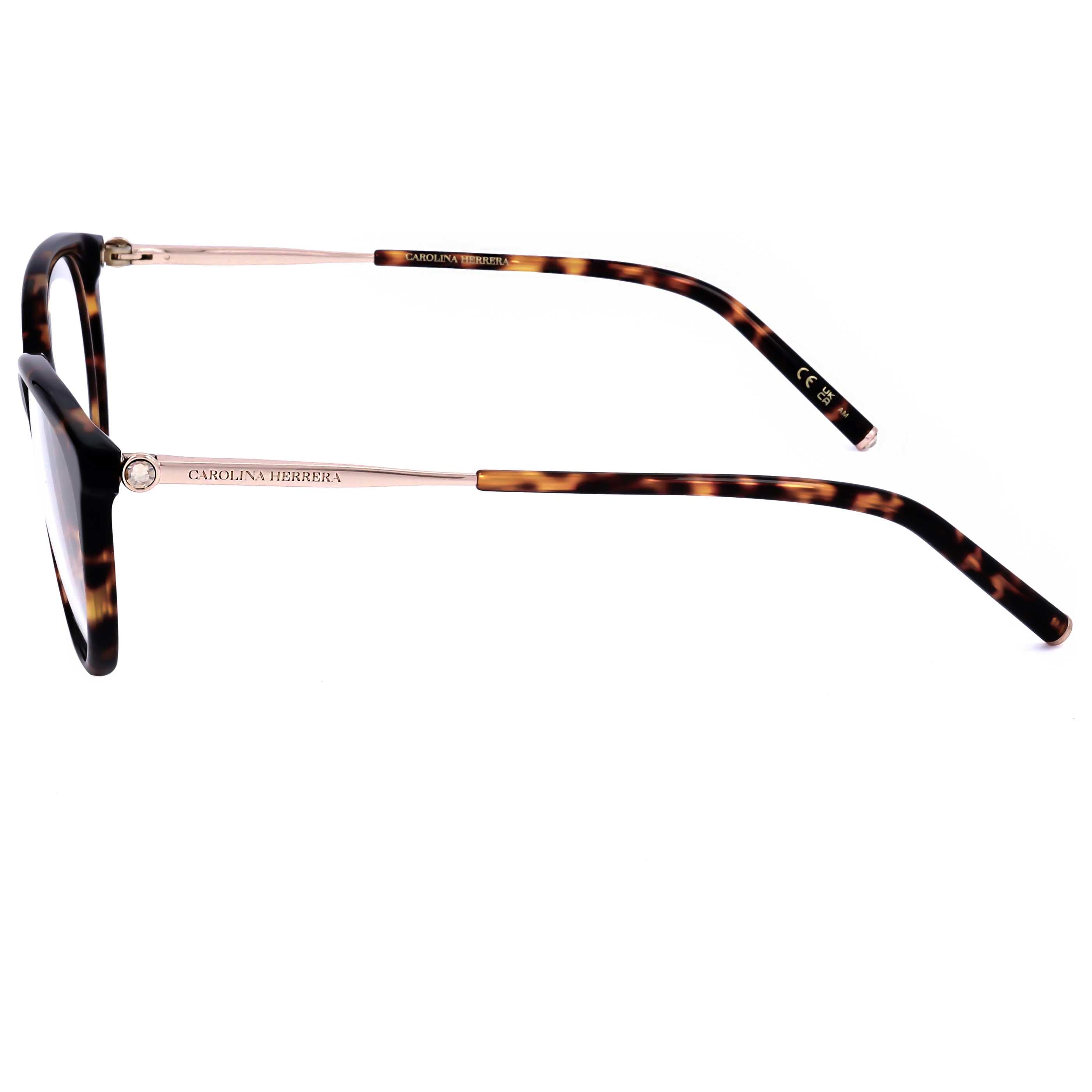 משקפי ראייה Carolina Herrera דגם Her0196 לנשים 55 מ״מ בצבע הוואנה זהב