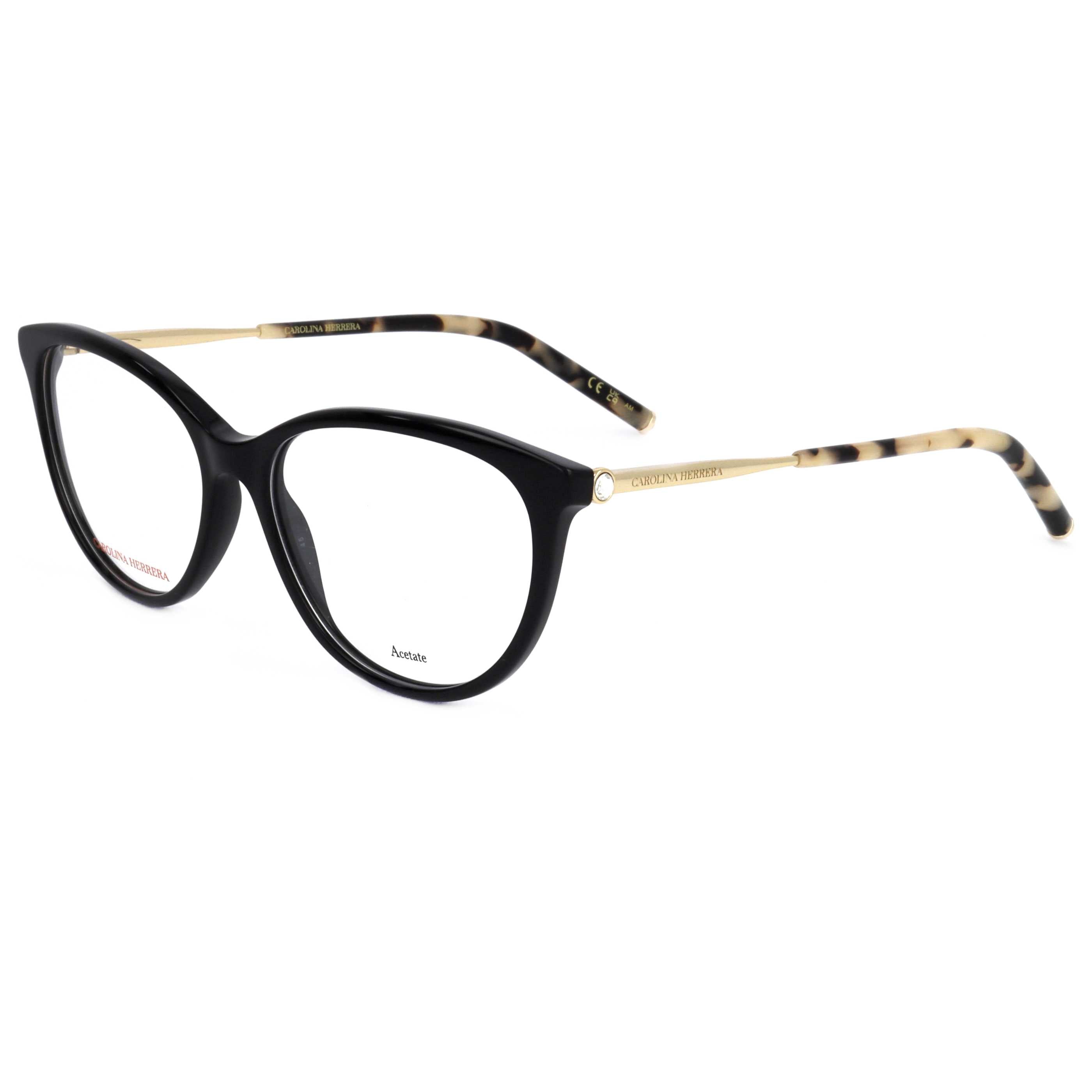 משקפי ראייה Carolina Herrera דגם Her0196 לנשים 55 מ״מ בצבע שחור זהב