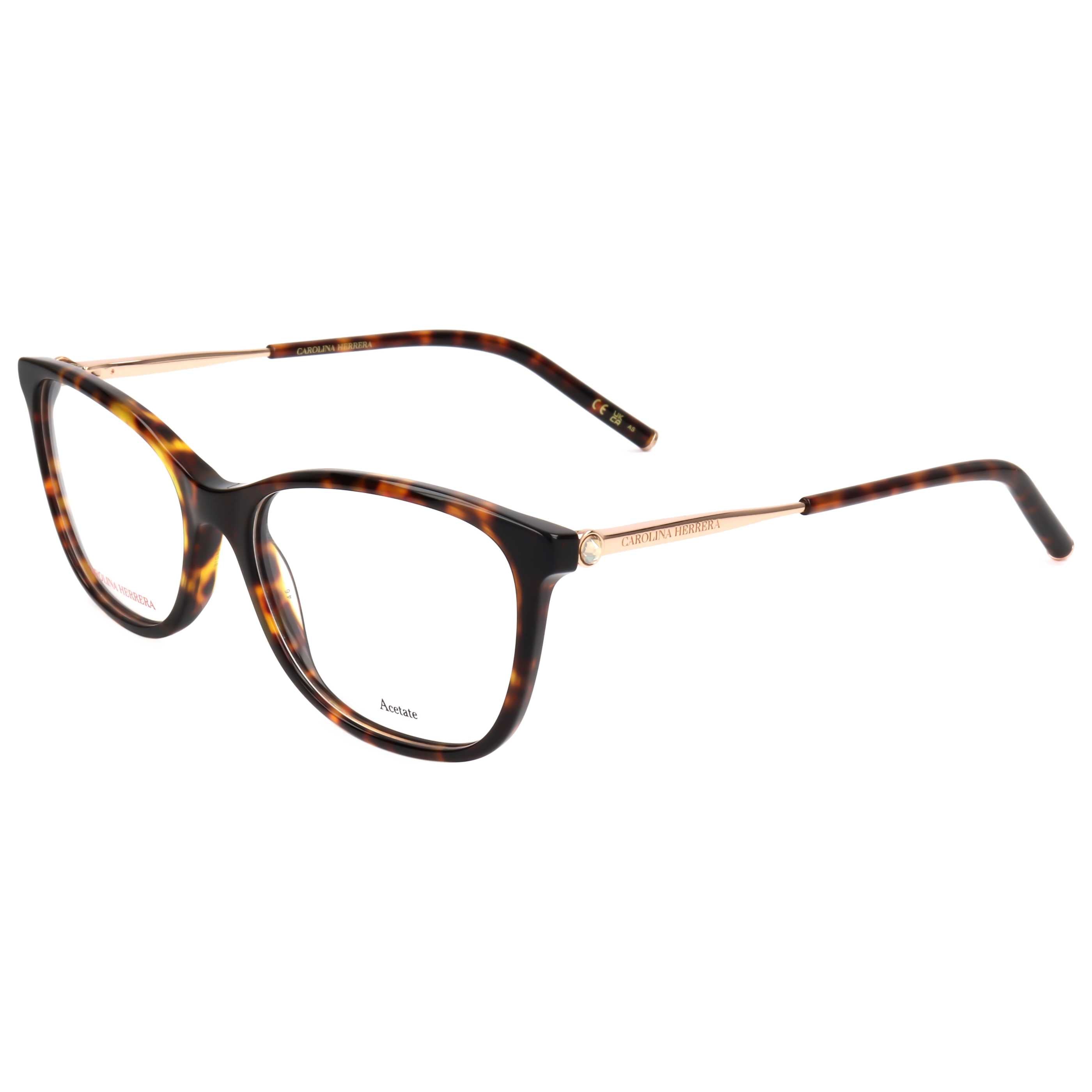 משקפי ראייה Carolina Herrera דגם Her0197 לנשים 54 מ״מ בצבע הוואנה זהב