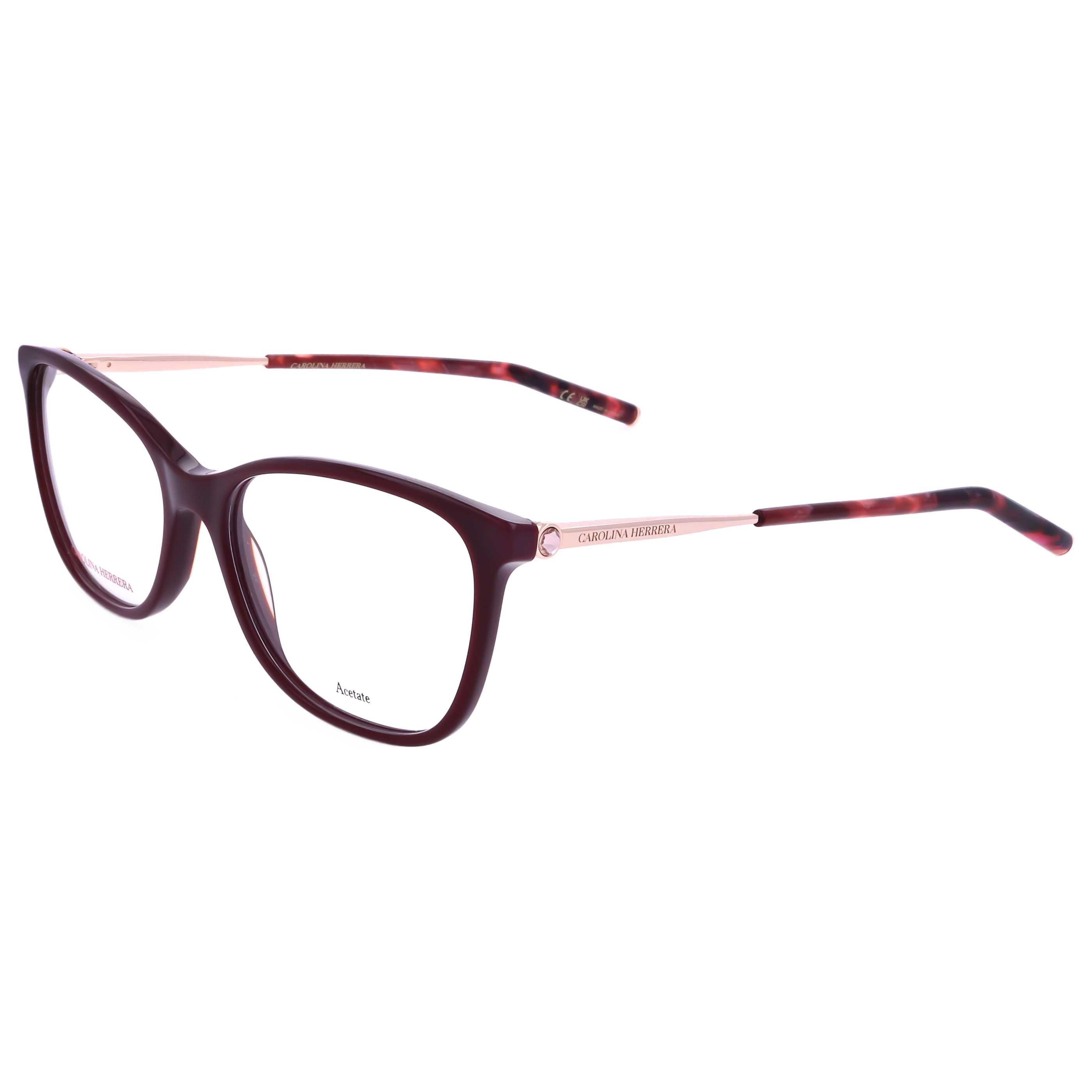 משקפי ראייה Carolina Herrera דגם Her0197 לנשים 54 מ״מ בצבע בורדו זהב