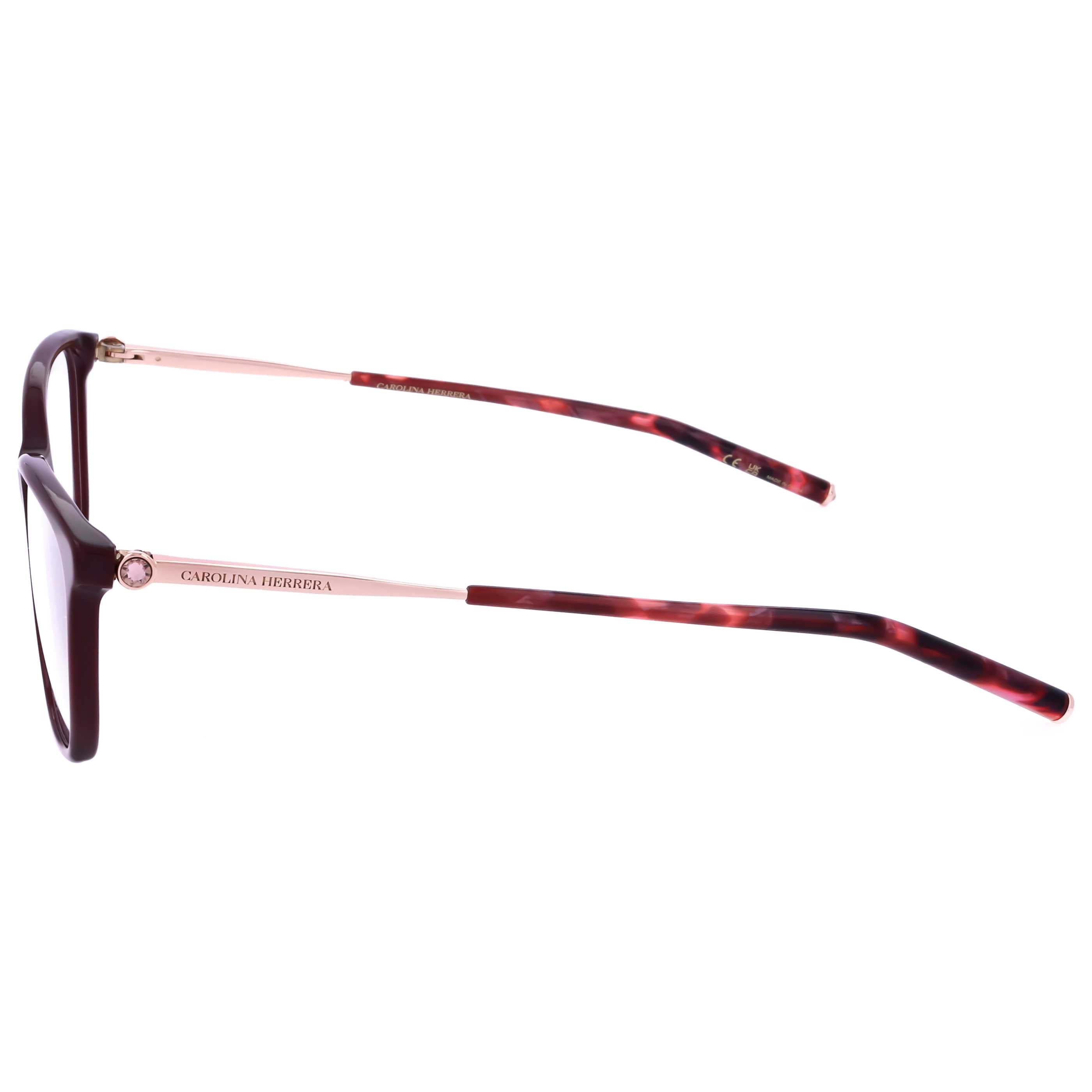 משקפי ראייה Carolina Herrera דגם Her0197 לנשים 54 מ״מ בצבע בורדו זהב