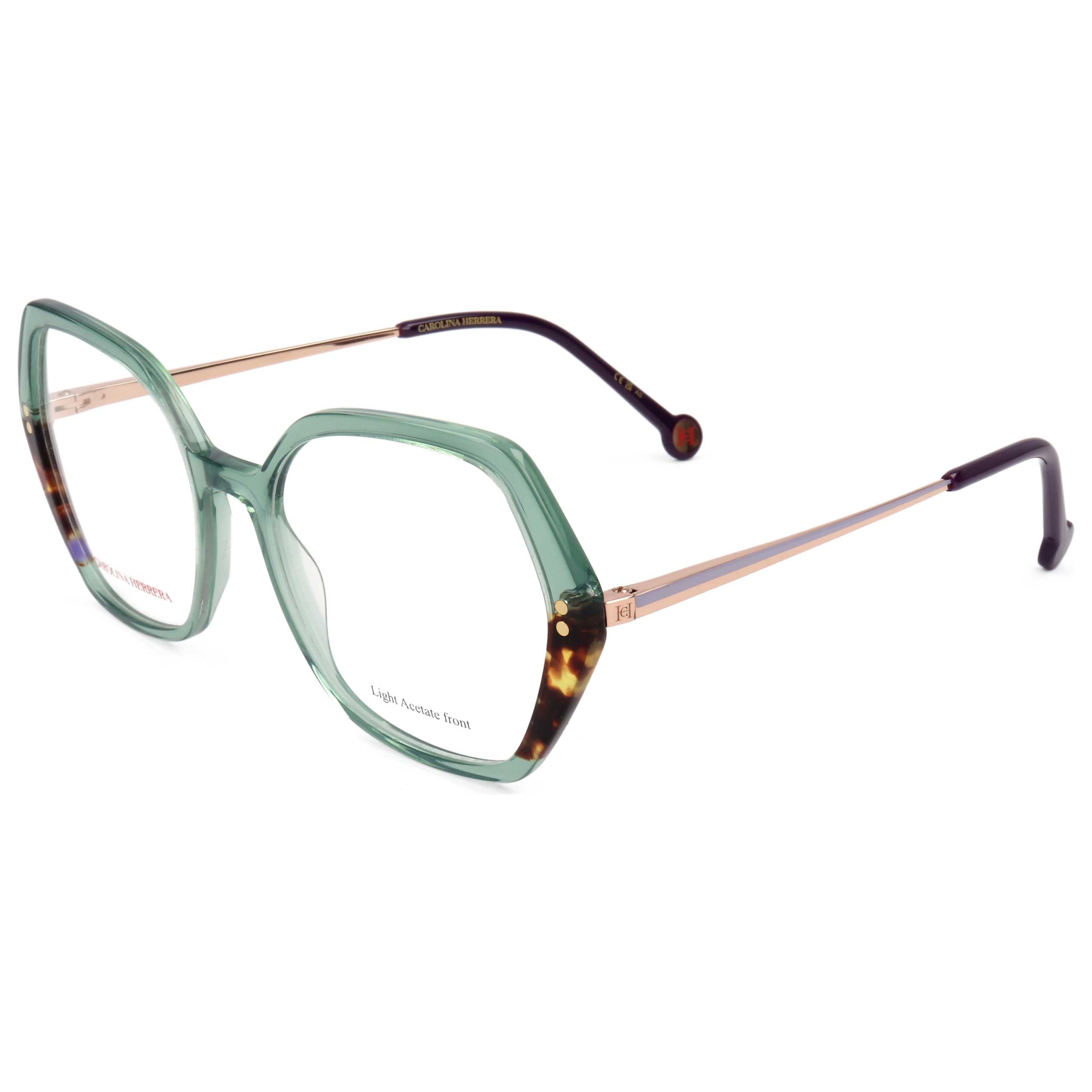 משקפי ראייה Carolina Herrera דגם Her0205 לנשים 53 מ״מ בצבע ירוק הוואנה