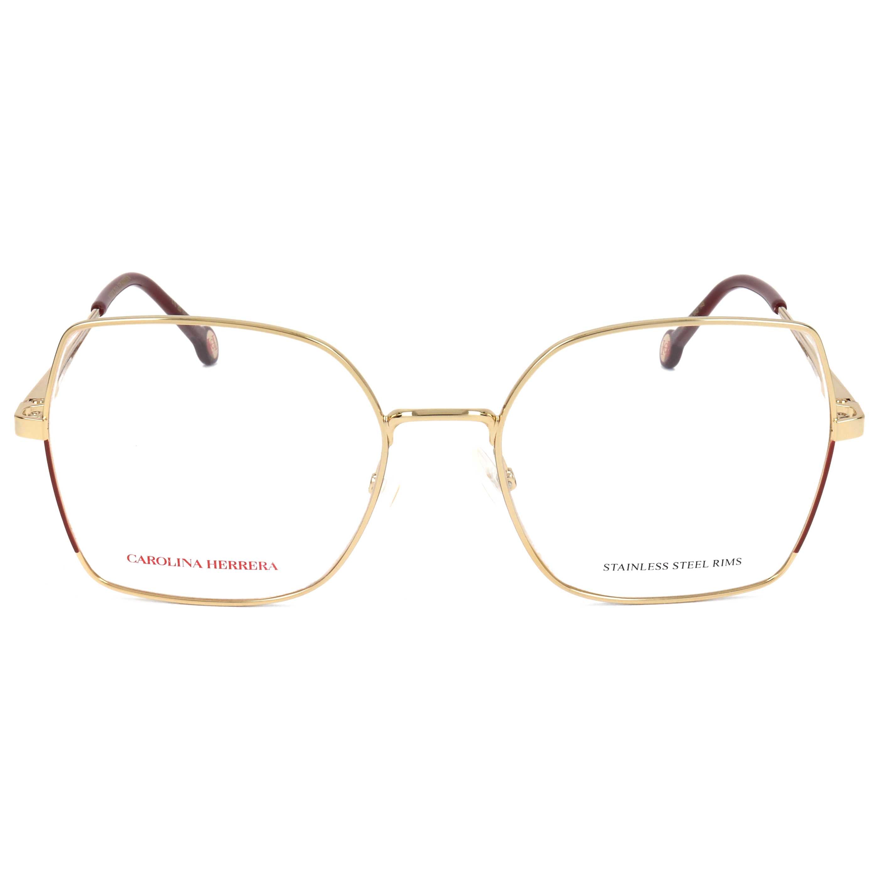 משקפי ראייה Carolina Herrera דגם Her0206 לנשים 55 מ״מ בצבע בורדו זהב
