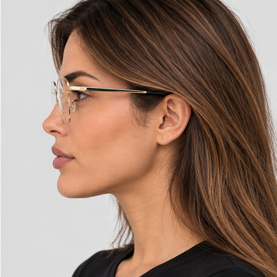 משקפי ראייה Carolina Herrera לנשים 56 מ״מ בצבע שחור זהב