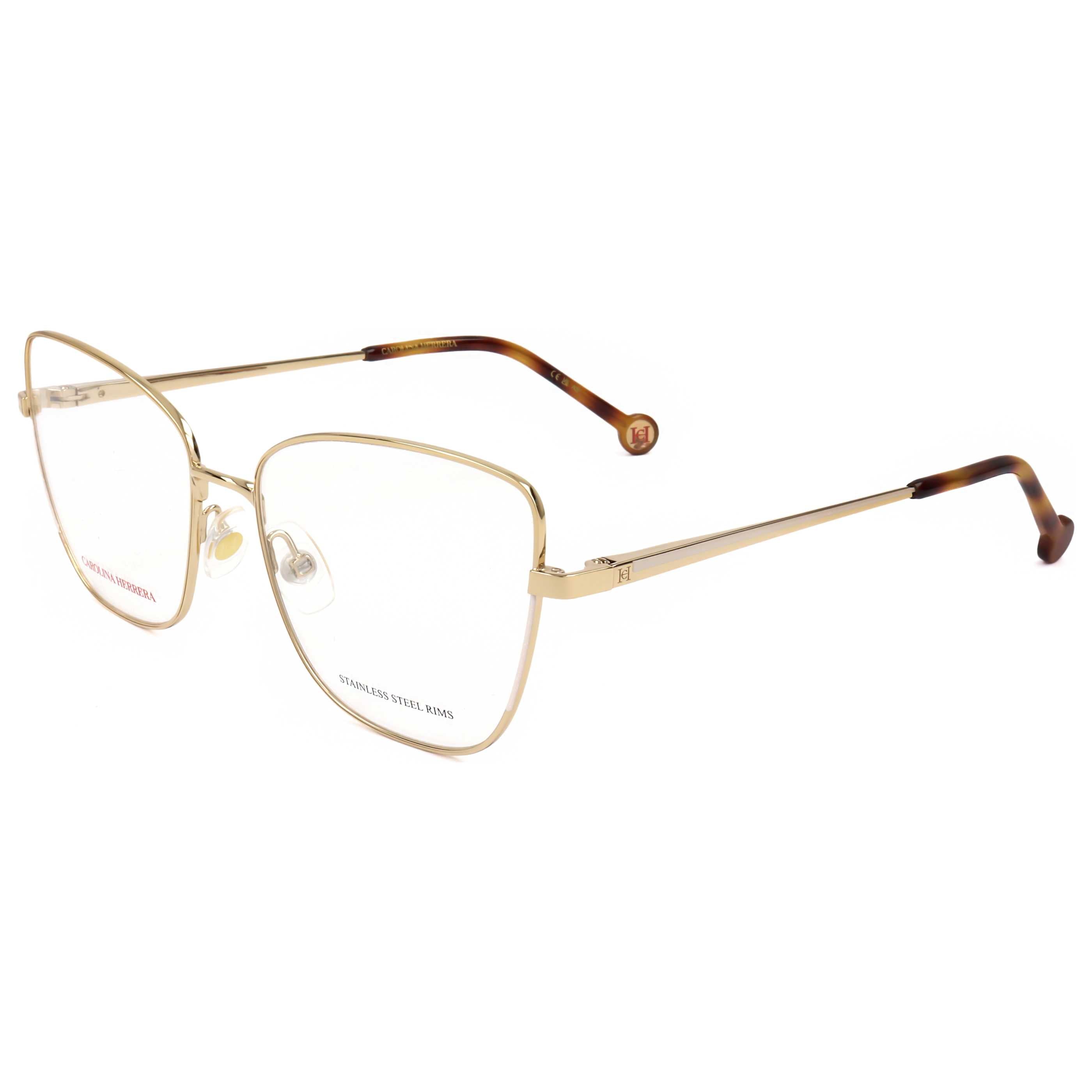 משקפי ראייה Carolina Herrera דגם Her0209 לנשים 56 מ״מ בצבע זהב לבן