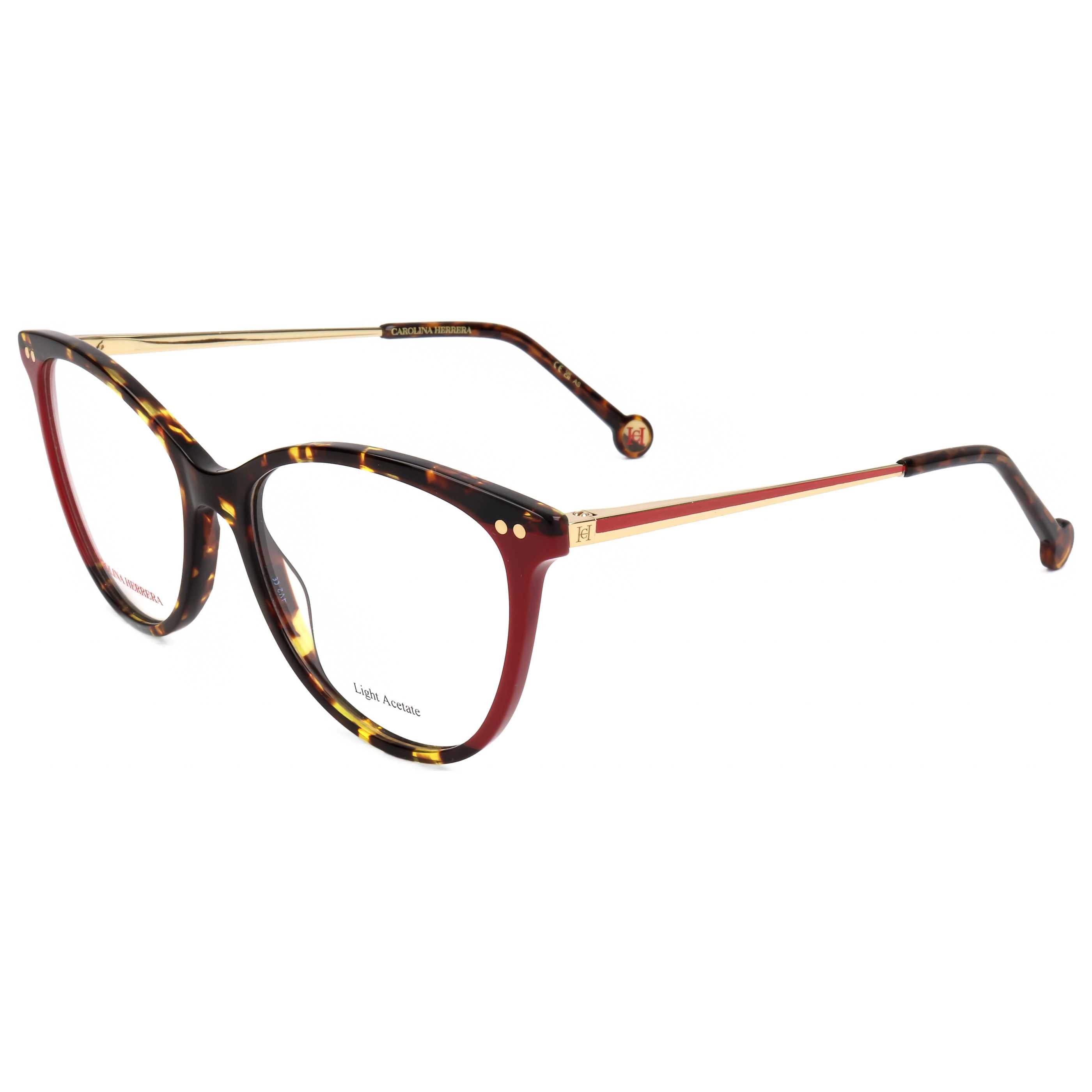משקפי ראייה Carolina Herrera דגם Her0210 לנשים 52 מ״מ בצבע הוואנה אדום