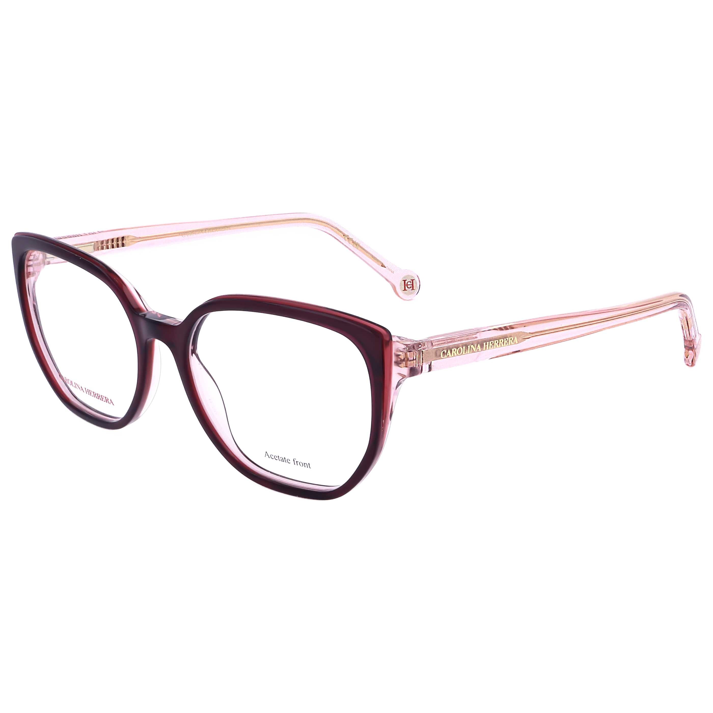 משקפי ראייה Carolina Herrera דגם Her0214 לנשים 52 מ״מ בצבע בורדו ורוד