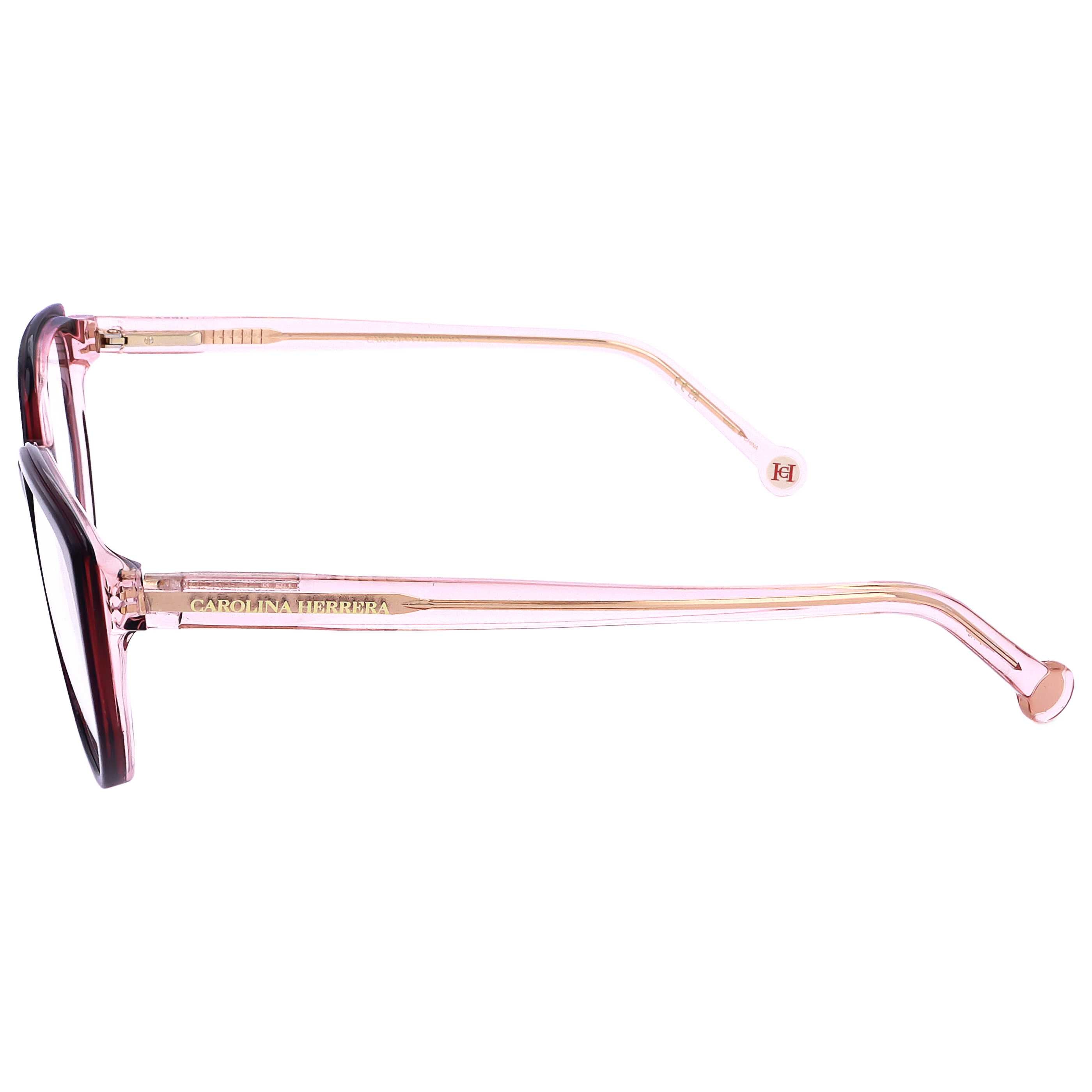 משקפי ראייה Carolina Herrera דגם Her0214 לנשים 52 מ״מ בצבע בורדו ורוד