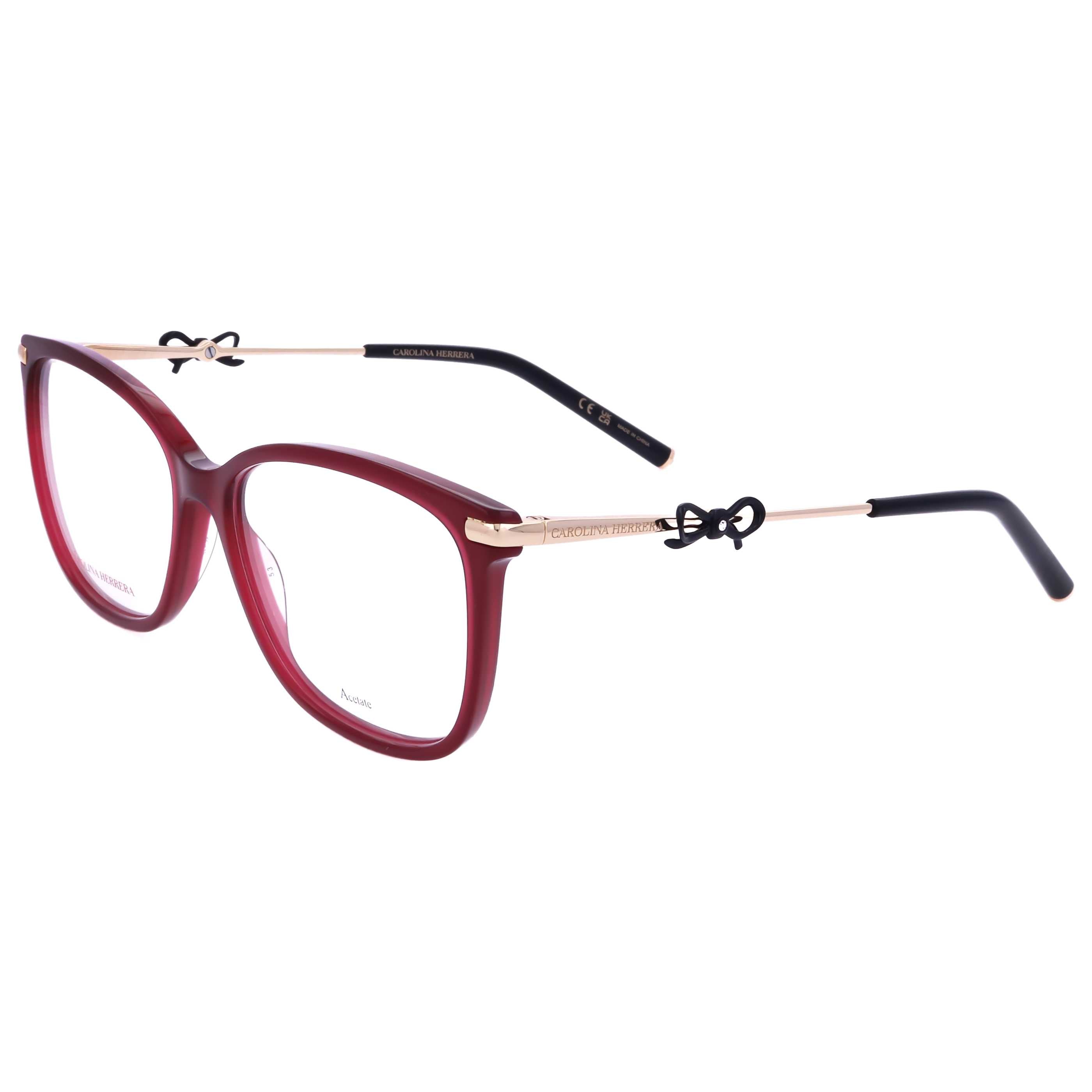 משקפי ראייה Carolina Herrera דגם Her0218 לנשים 55 מ״מ בצבע בורדו זהב