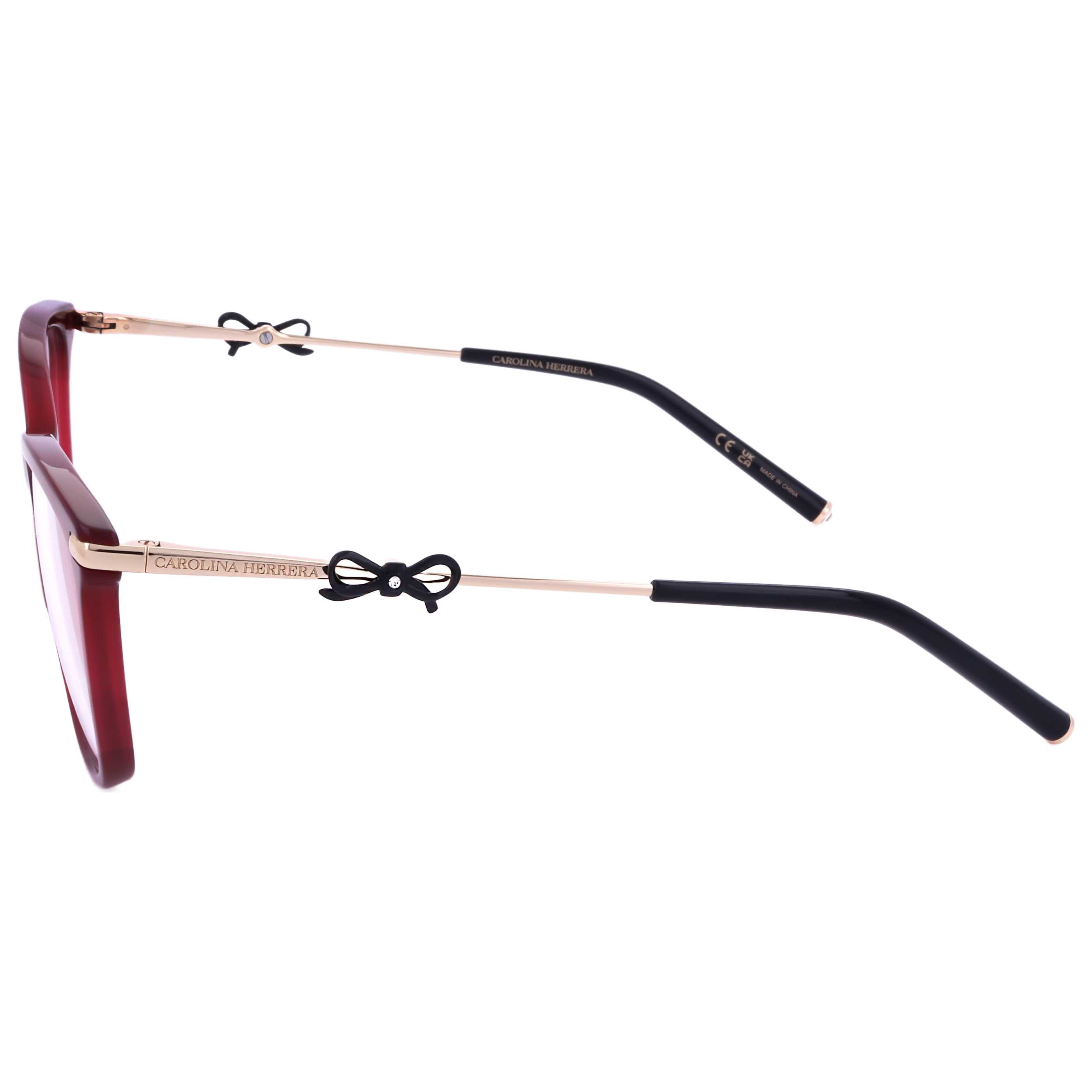משקפי ראייה Carolina Herrera דגם Her0218 לנשים 55 מ״מ בצבע בורדו זהב