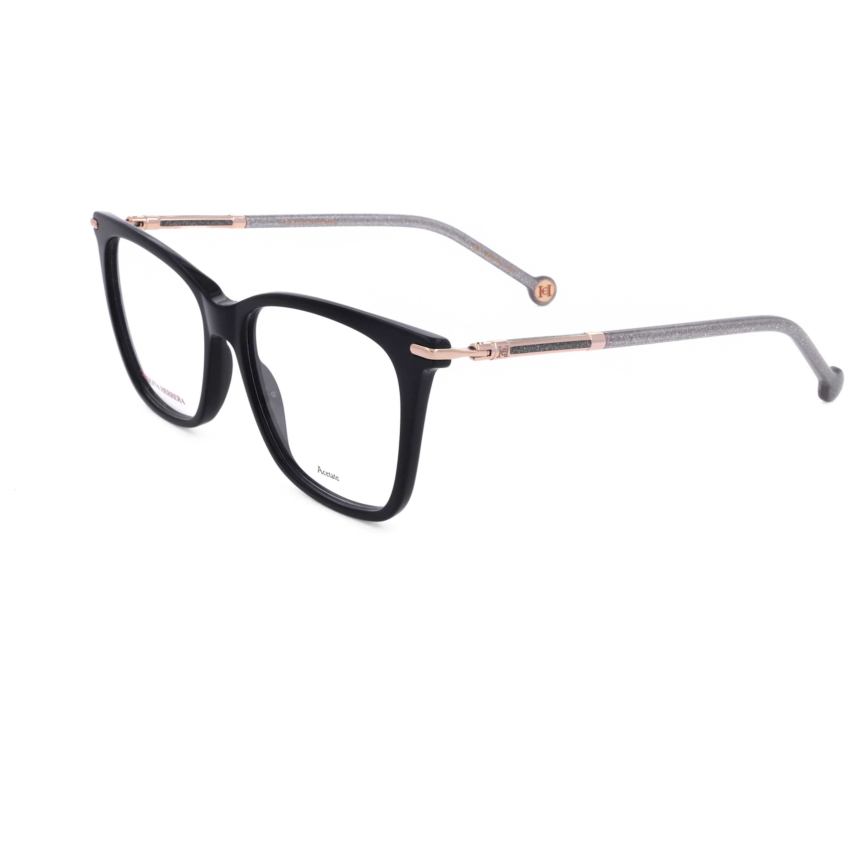 משקפי ראייה Carolina Herrera דגם Her0232 לנשים 53 מ״מ בצבע שחור Glitter שחור
