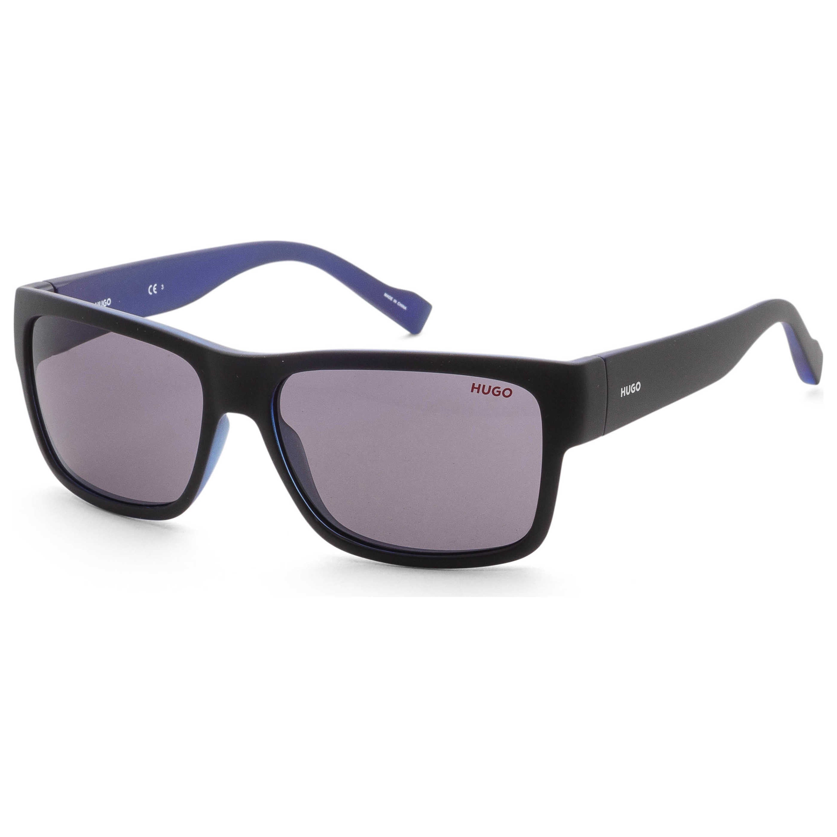 משקפי שמש Hugo Boss דגם Hg0176 לגברים 58 מ״מ בצבע שחור מט כחול
