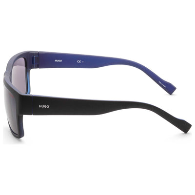 משקפי שמש Hugo Boss דגם Hg0176 לגברים 58 מ״מ בצבע שחור מט כחול