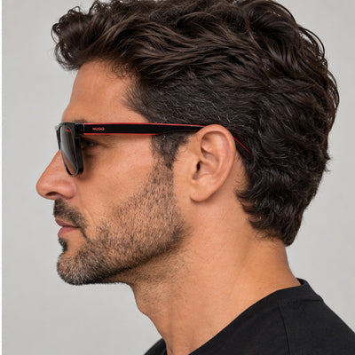 משקפי שמש Hugo Boss לגברים 56 מ״מ בצבע הוואנה אדום