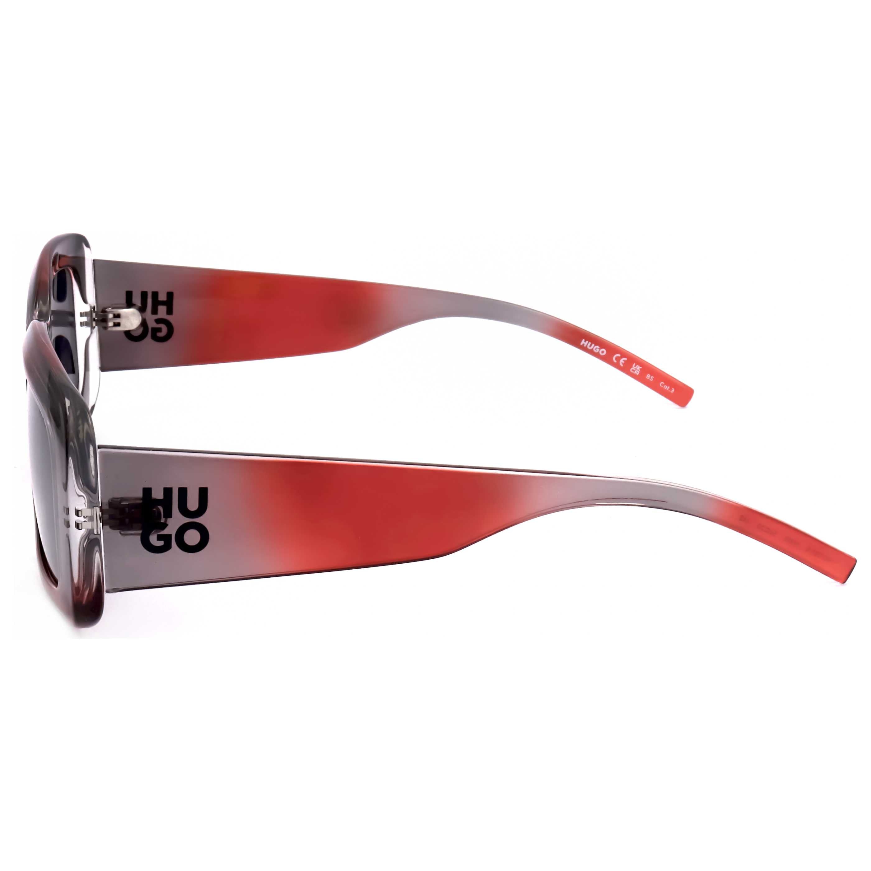 משקפי שמש Hugo Boss דגם Hg1281 יוניסקס 56 מ״מ בצבע אפור אדום