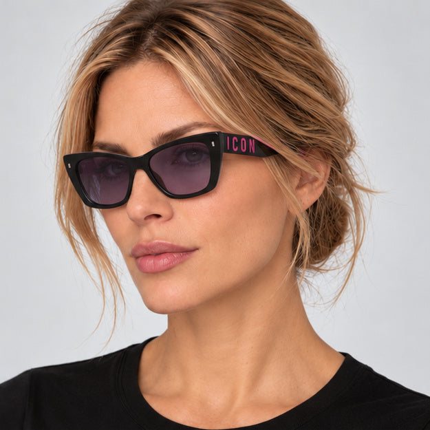 משקפי שמש Dsquared2 דגם Icon0006S לנשים 53 מ״מ בצבע שחור Fuchsia