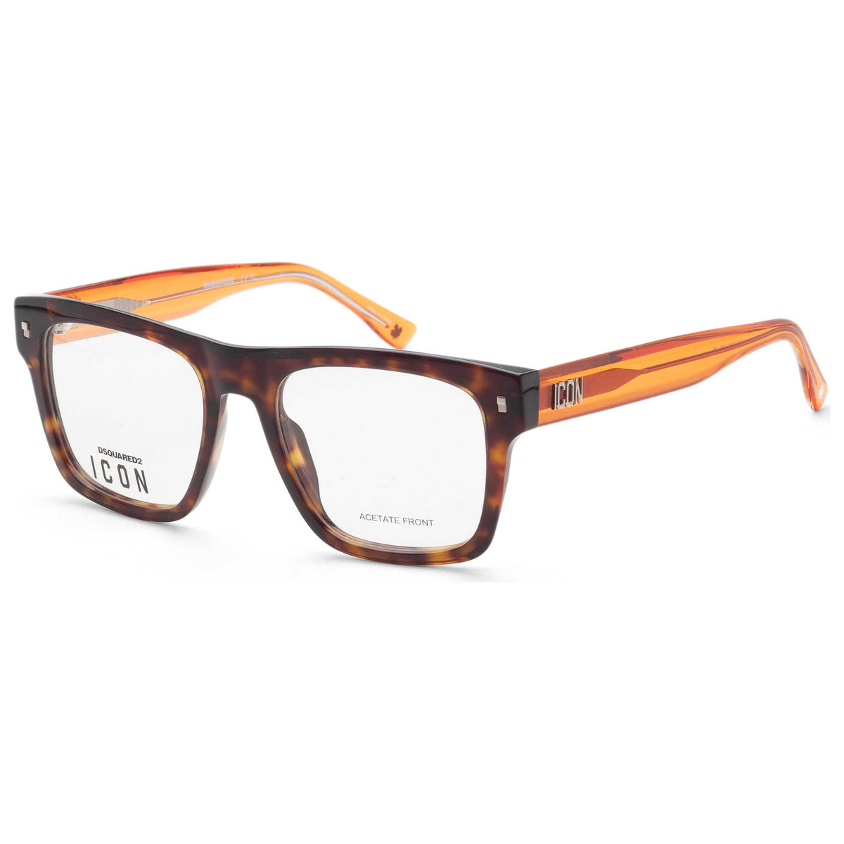 משקפי ראייה Dsquared2 דגם Icon0018 לגברים 52 מ״מ בצבע הוואנה כתום