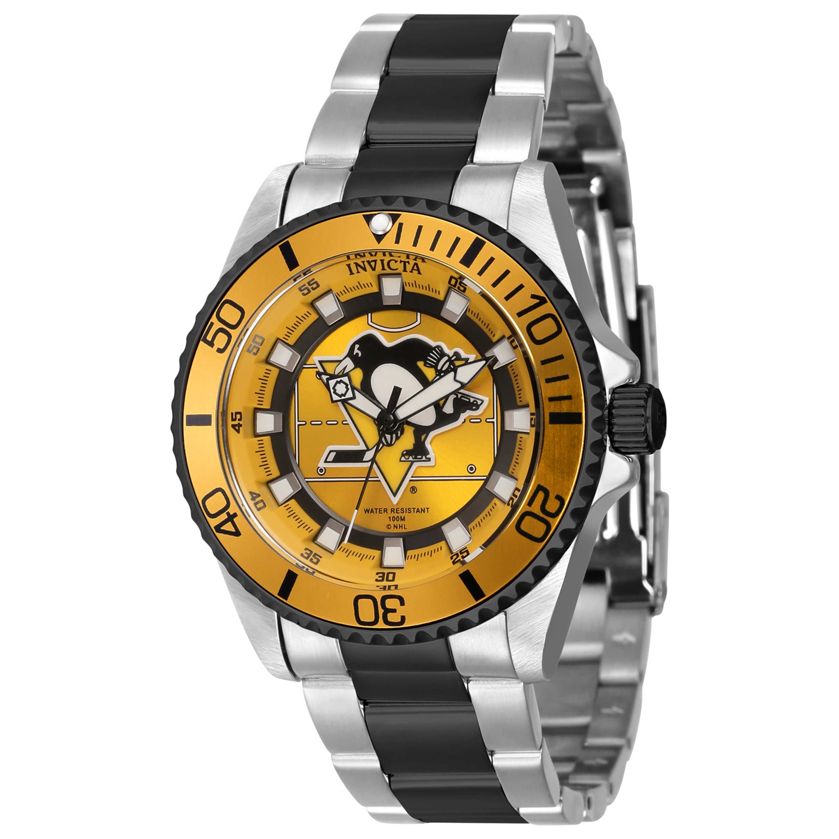 שעון Invicta דגם Pittsburgh Penguins לנשים 38 מ״מ קוורץ