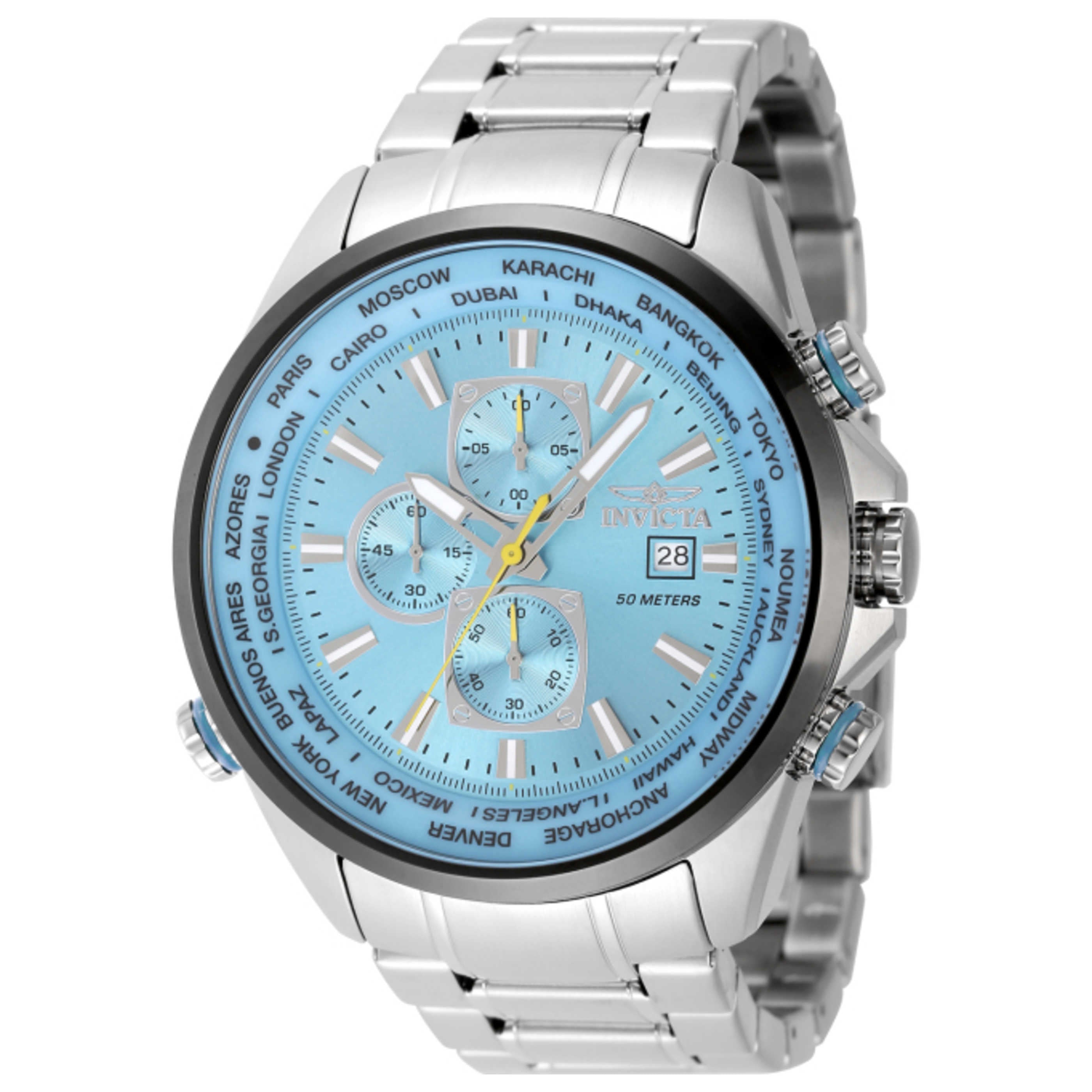 שעון לגבר Aviator של Invicta, קוורץ, 50 מ״מ