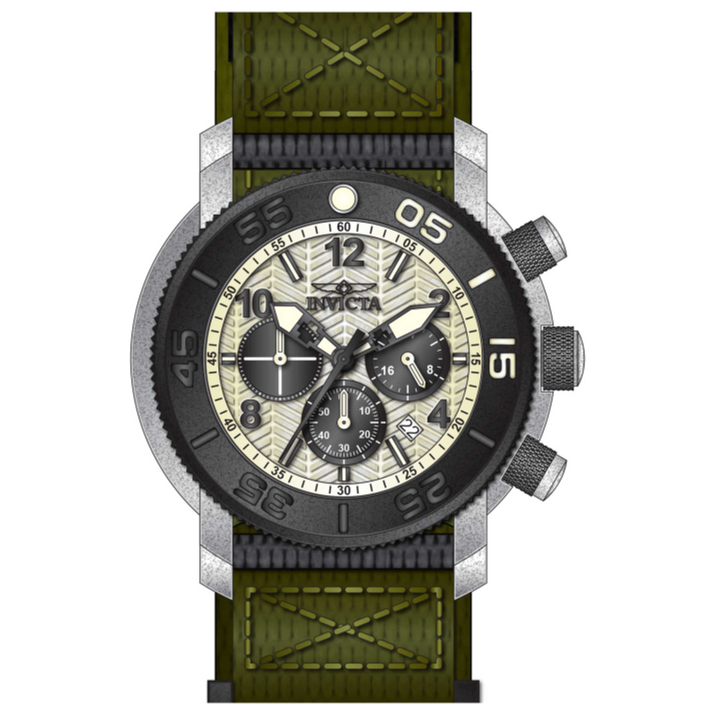 שעון לגבר Coalition Forces של Invicta, קוורץ, 50 מ״מ