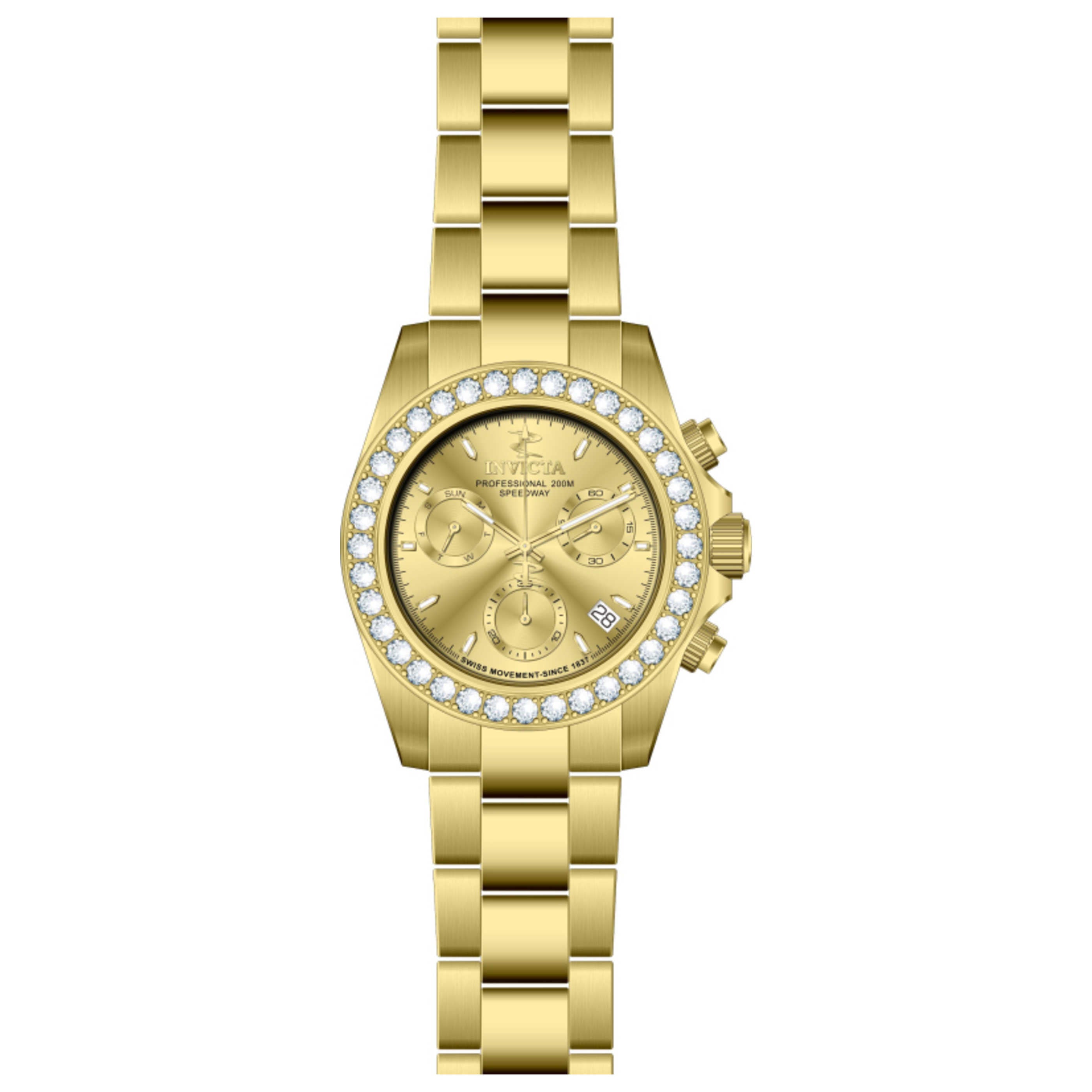 שעון לגבר Elite Diamond של Invicta, קוורץ, 42 מ״מ