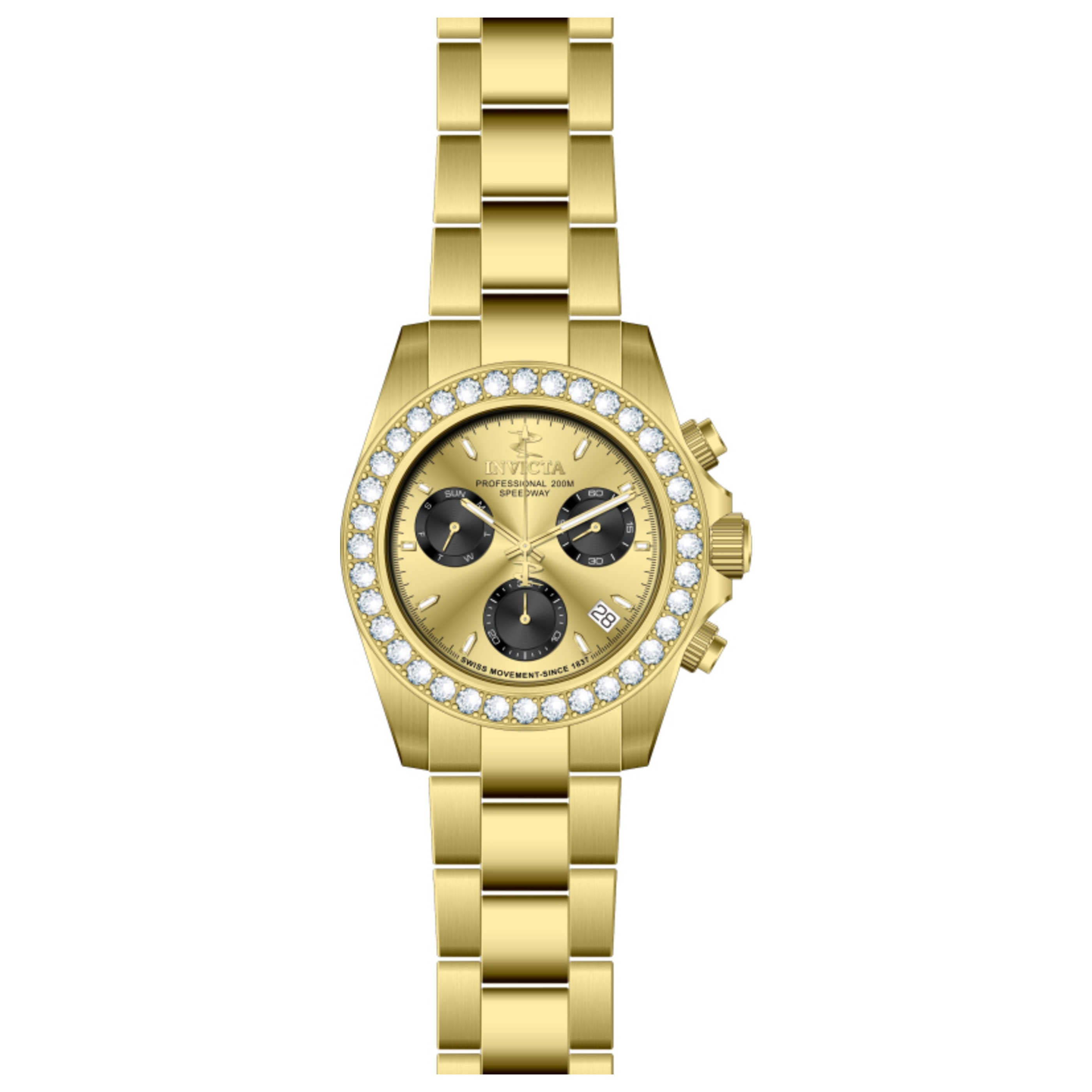שעון לגבר Elite Diamond של Invicta, קוורץ, 42 מ״מ