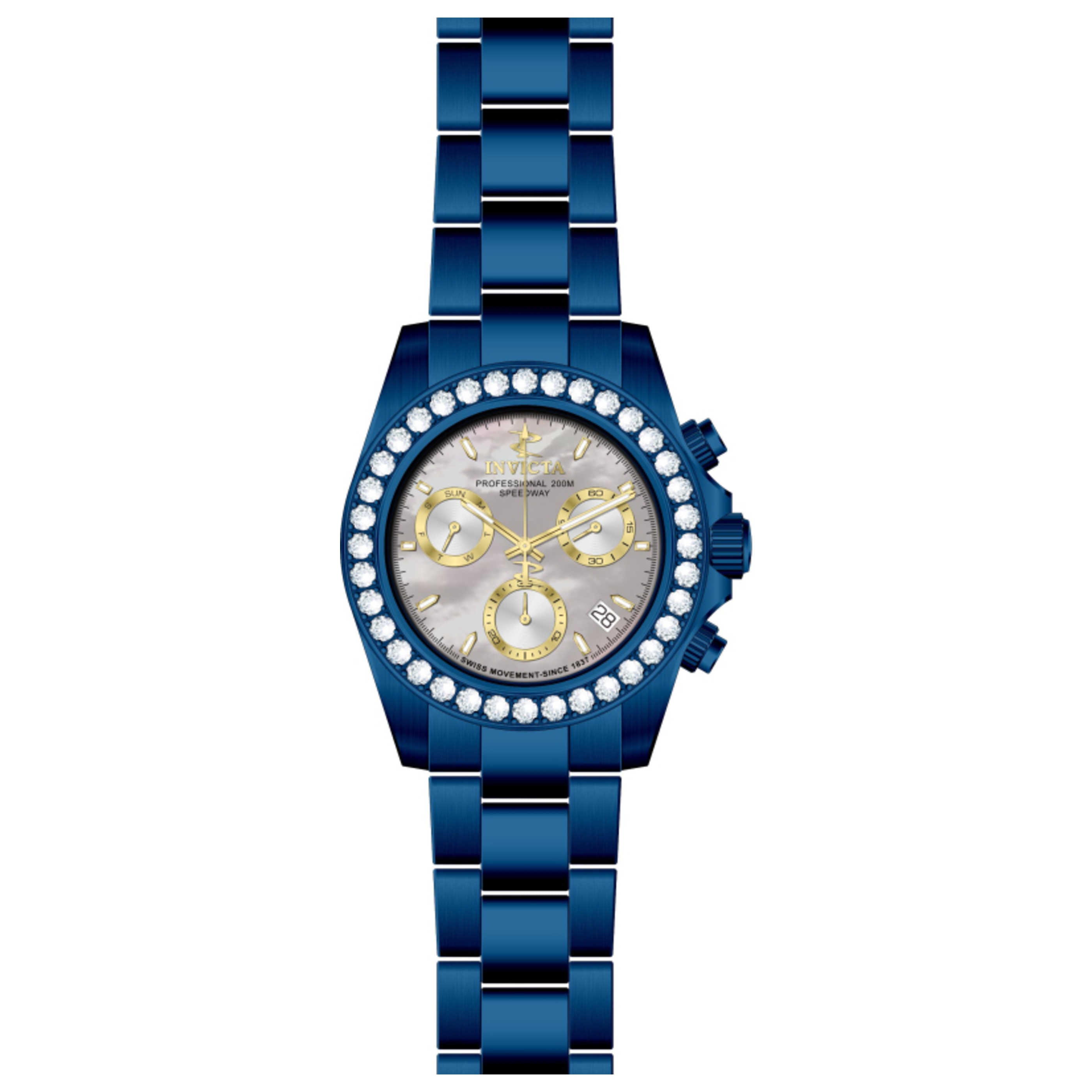 שעון לגבר Elite Diamond של Invicta, קוורץ, 42 מ״מ