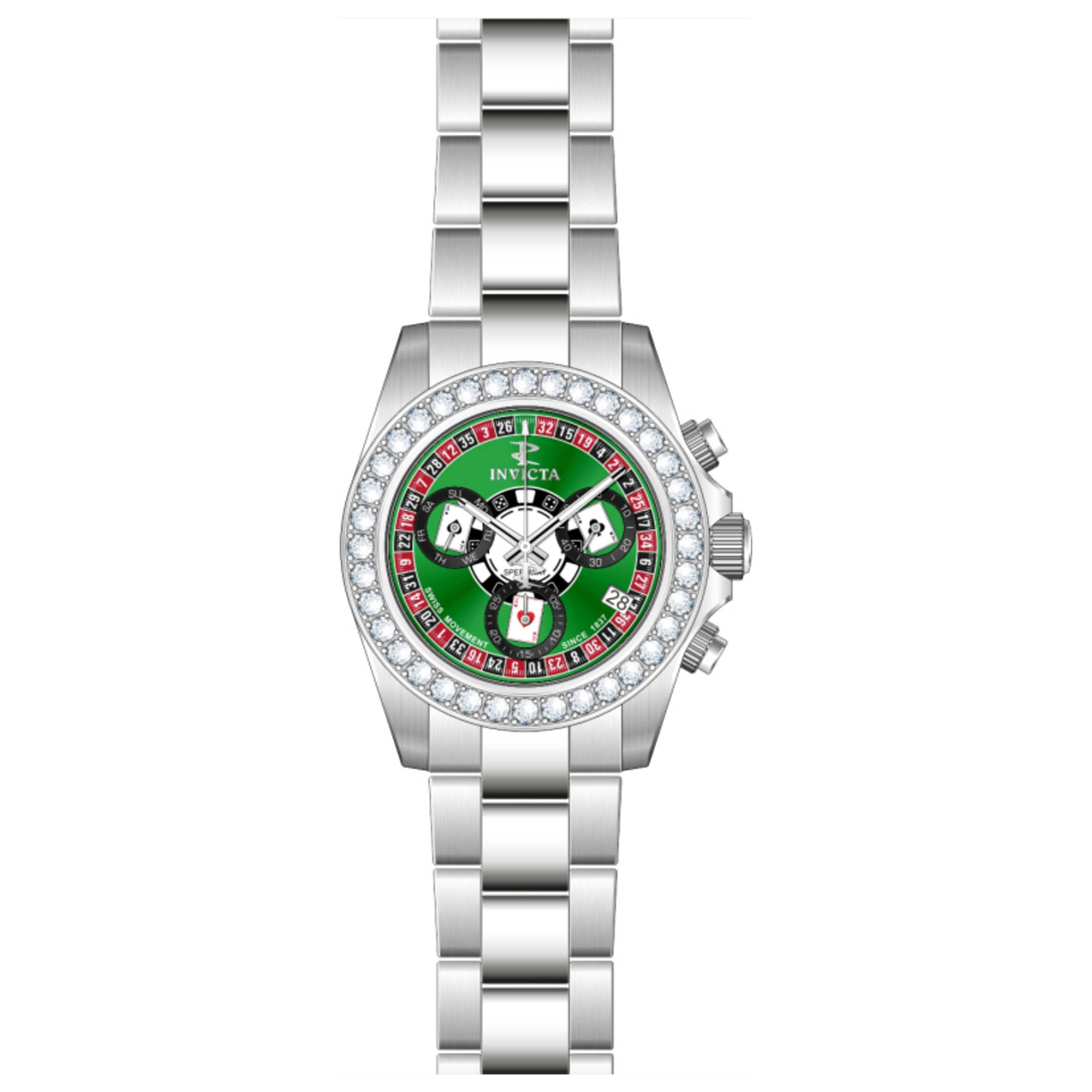 שעון לגבר Elite Diamond של Invicta, קוורץ, 42 מ״מ