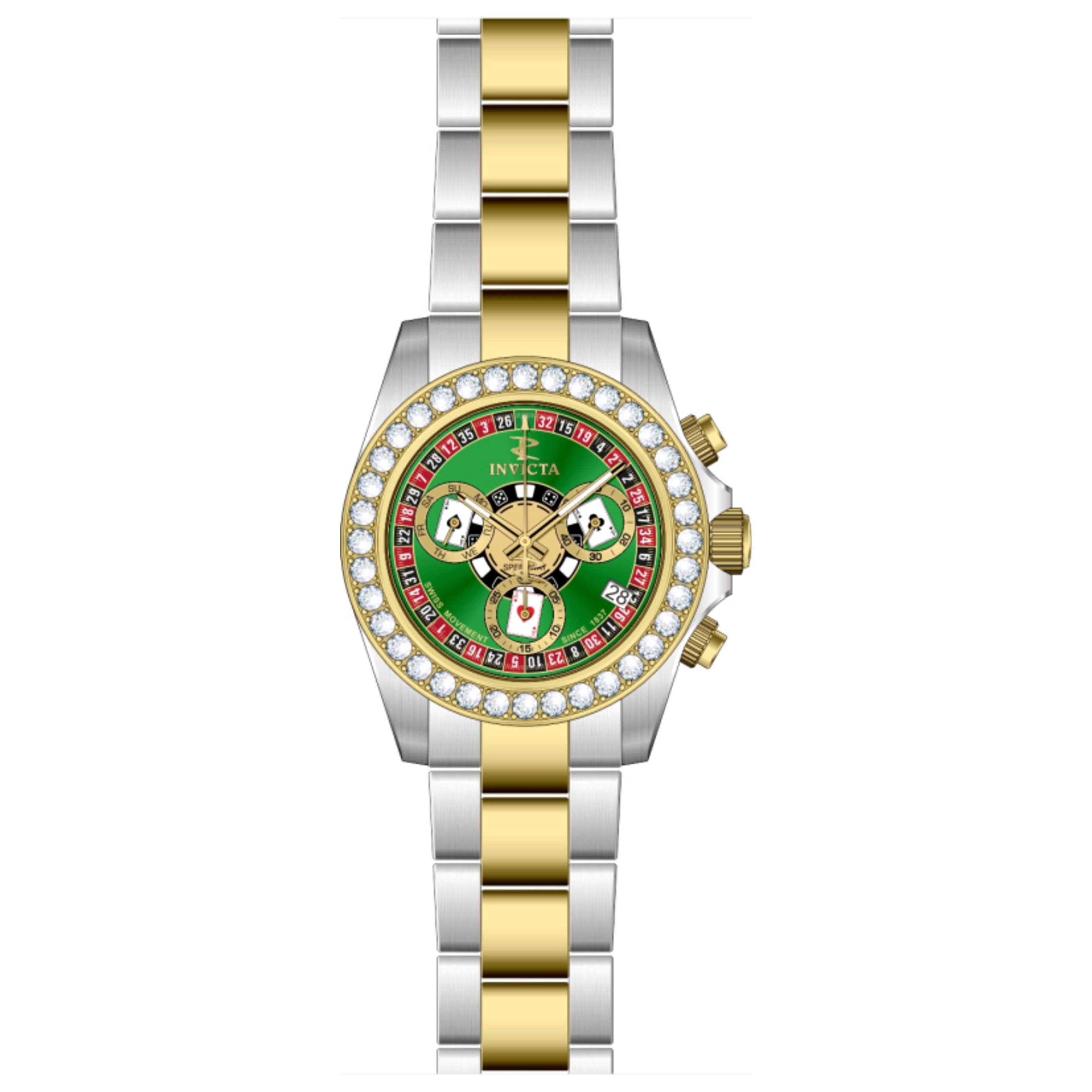 שעון לגבר Elite Diamond של Invicta, קוורץ, 42 מ״מ